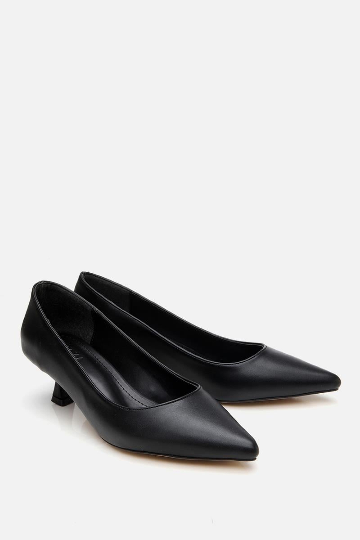 Kadın Siyah Kısa Topuklu Stiletto - Görsel 5