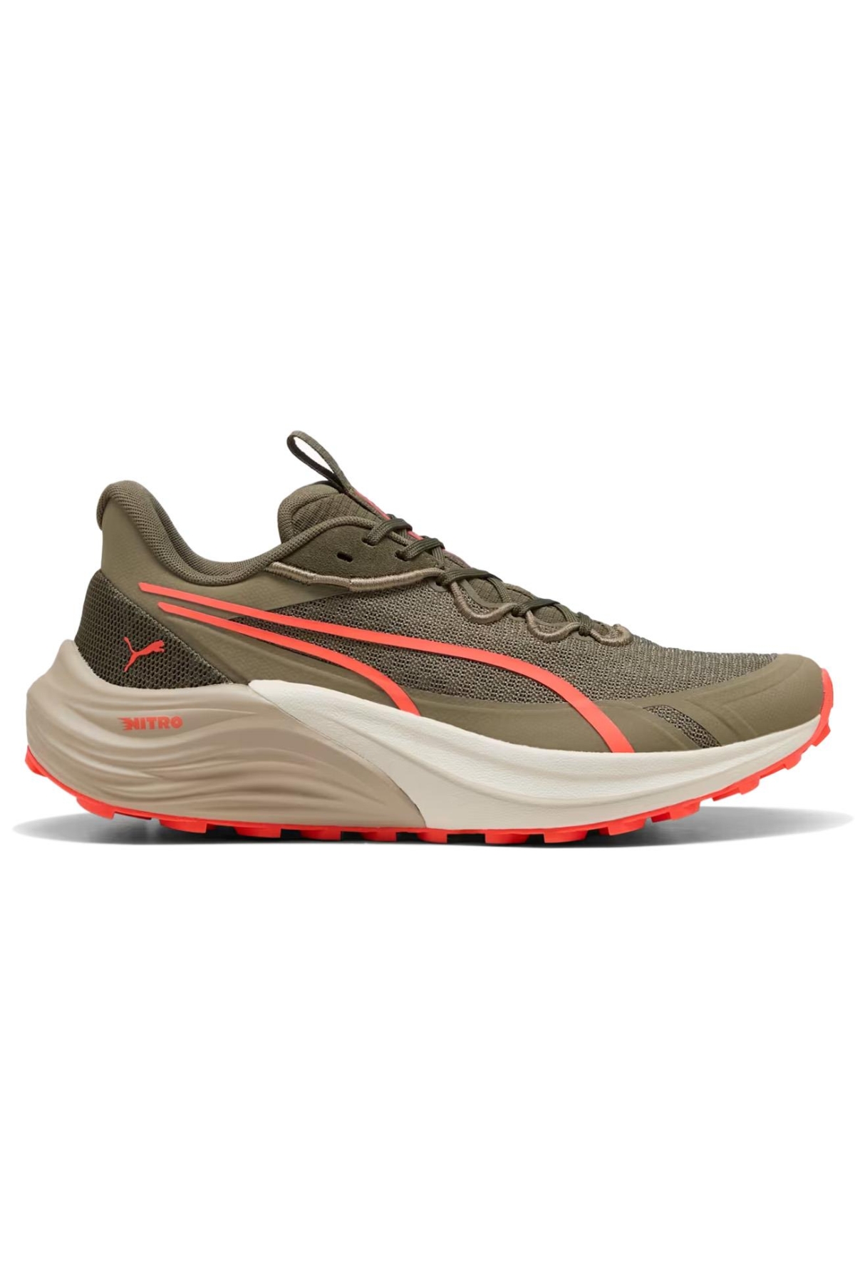 Puma Yeşil Puma Electrify Nitro™ 310791 Nitro 4 Trail Spor Ayakkabı Yeşil-Kırmızı