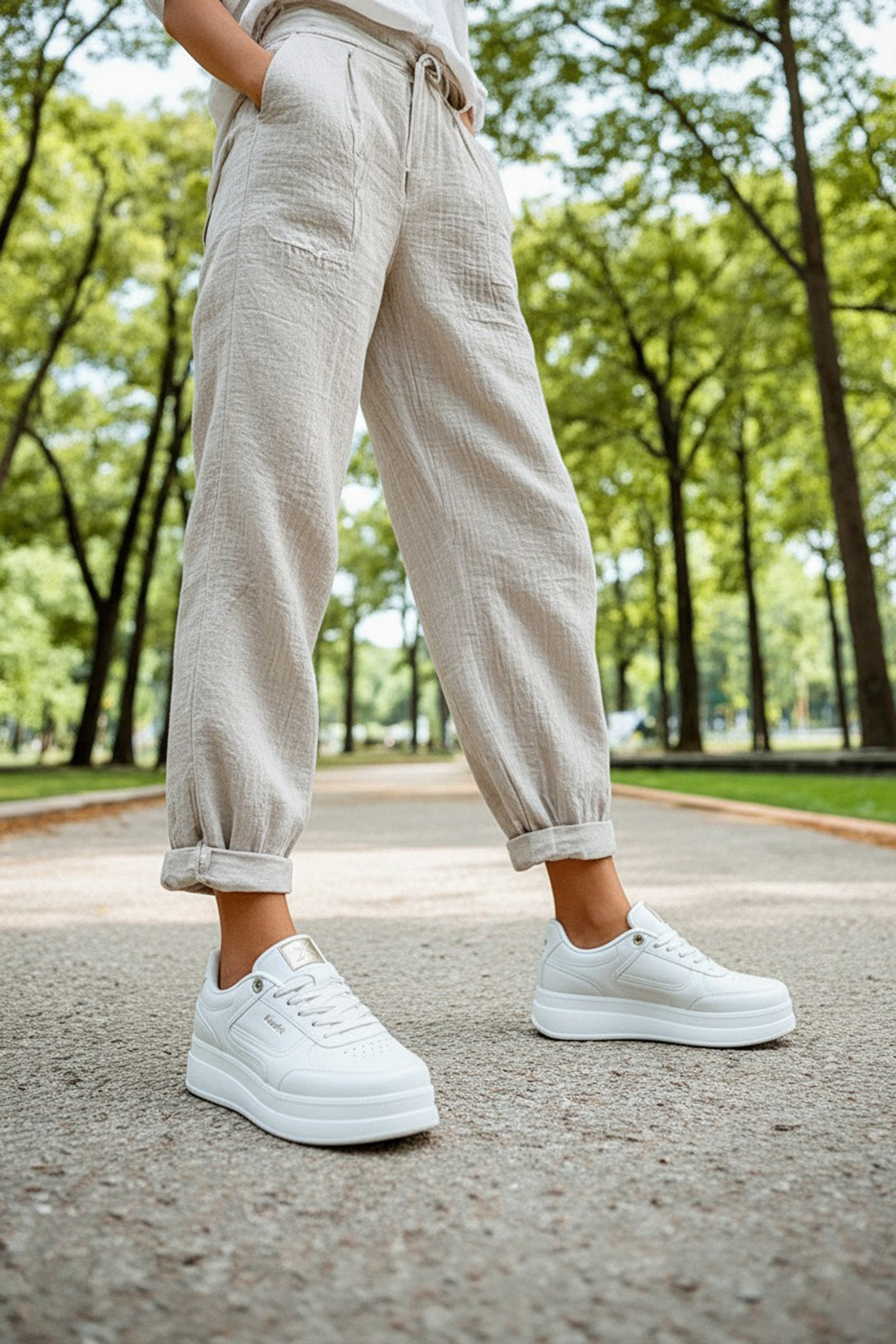 KUJA 5PR Beyaz Kadın Sneaker - Görsel 3