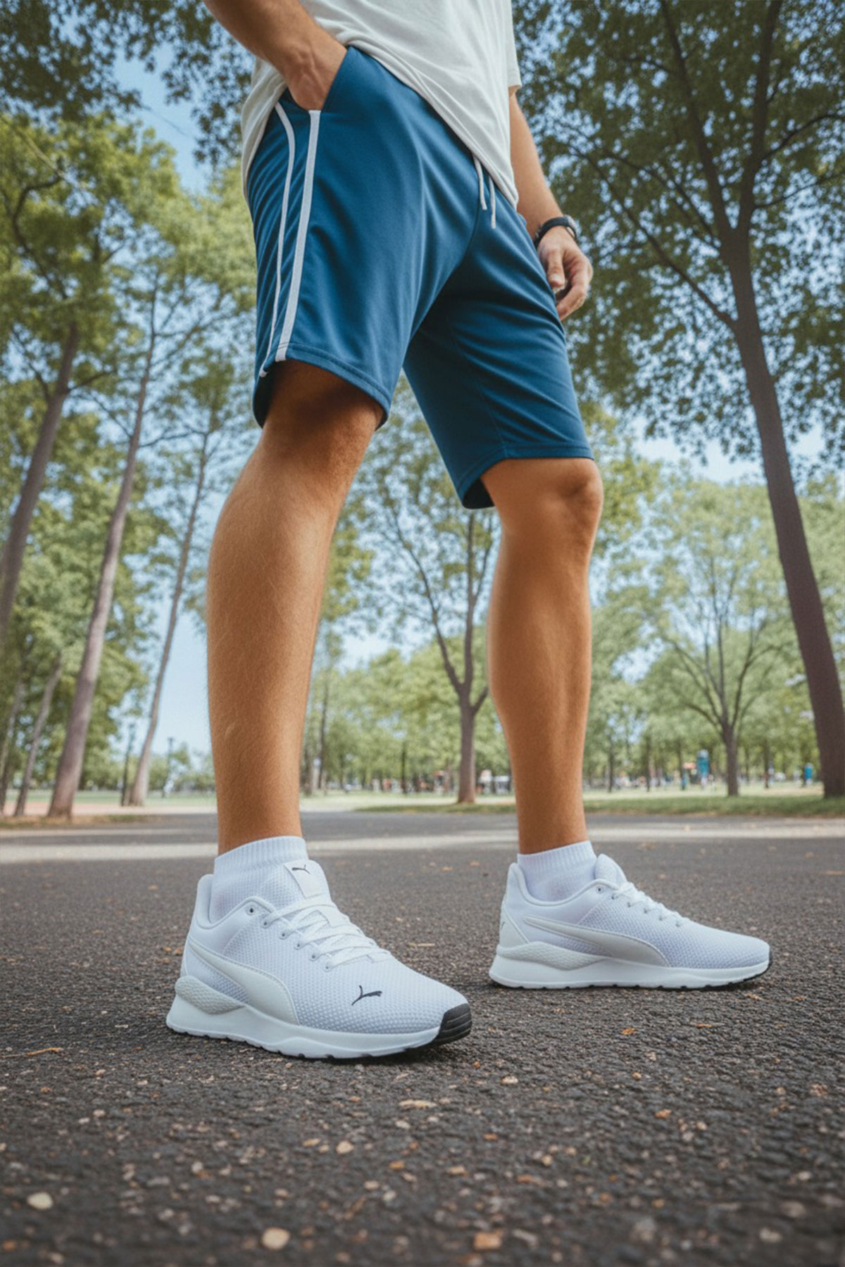 Puma Anzarun Lite Beyaz Erkek Koşu Ayakkabısı - Görsel 3