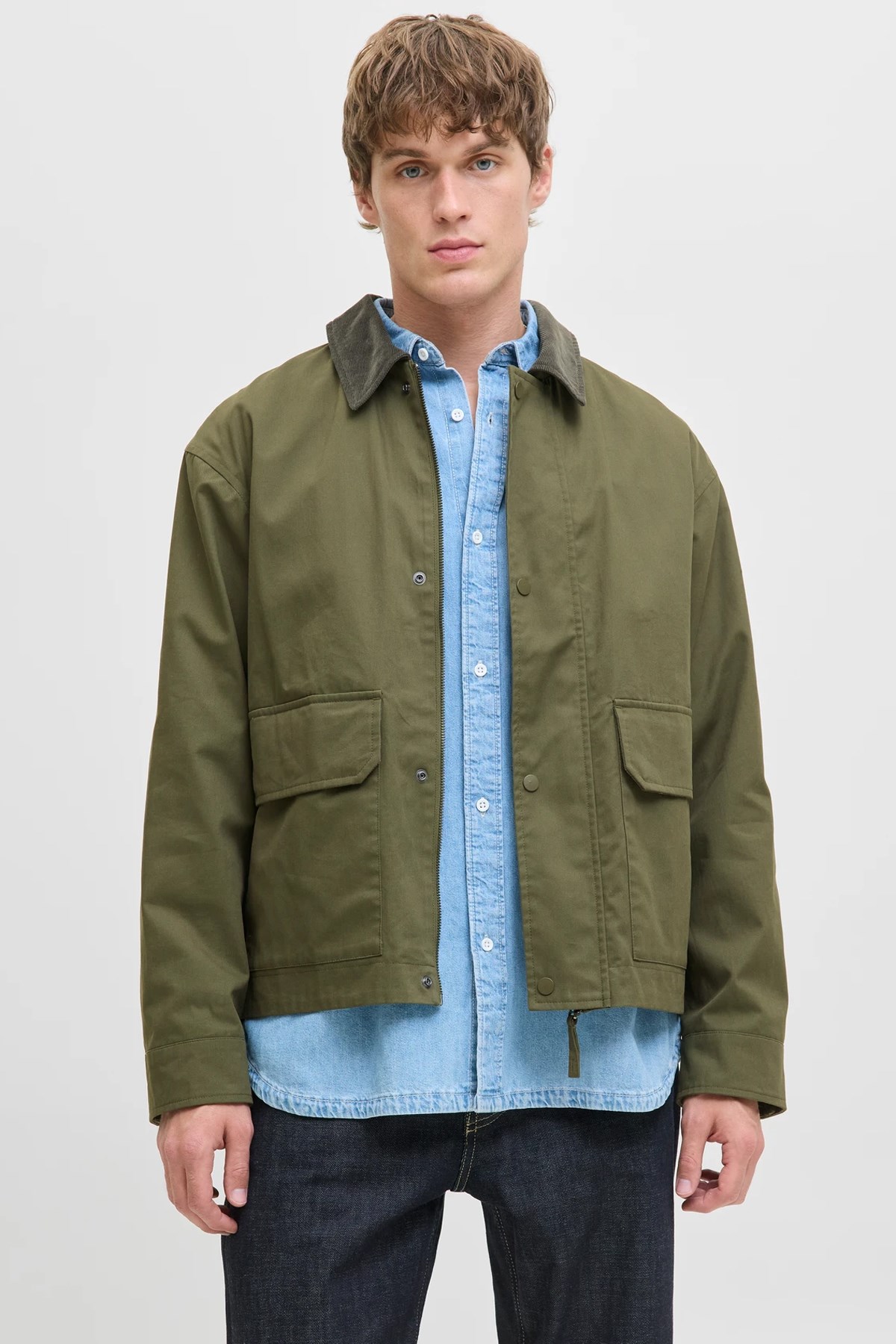Suede Utility Jacket in Jackets