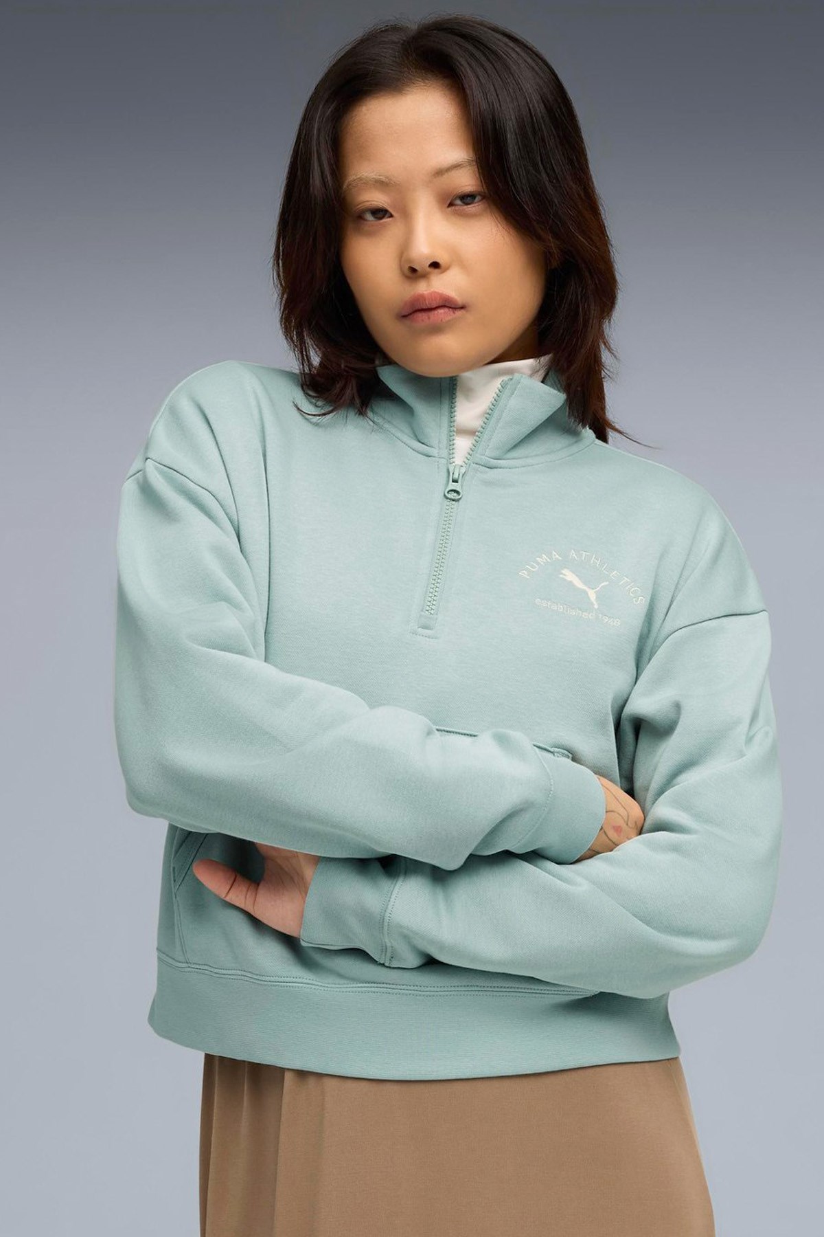 Class Half-Zip Crew Kadın Sweatshirt Fiyatları - 201594703 | Flo