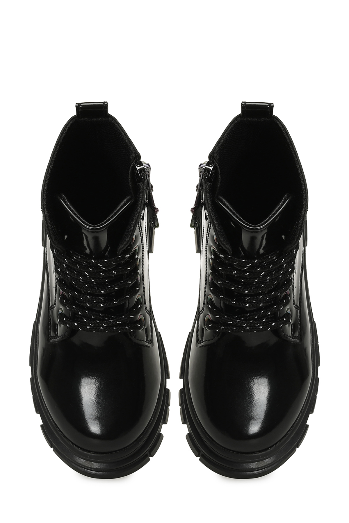 ZESY.P5PR Siyah Kız Çocuk Biker Bot - Görsel 5