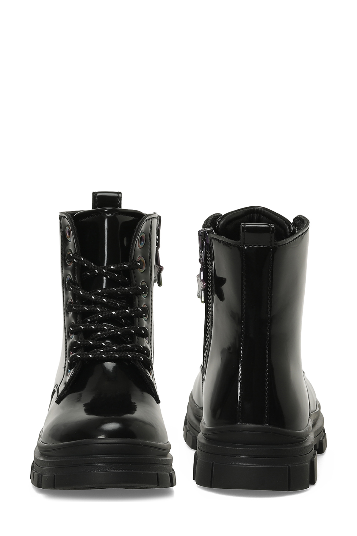 ZESY.P5PR Siyah Kız Çocuk Biker Bot - Görsel 6