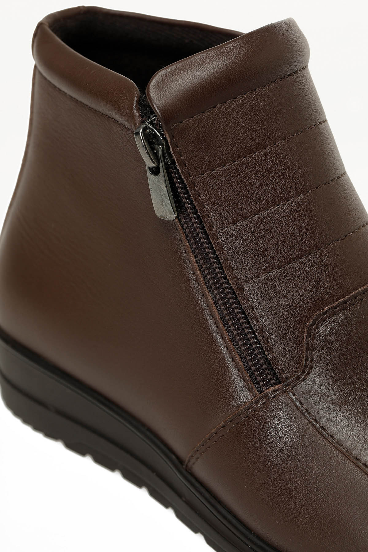 103510.Z5PR Kahverengi Kadın Dolgu Topuk Bot - Görsel 8