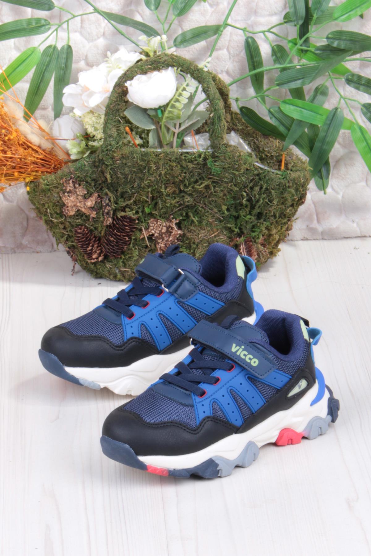 869.F25K.304 Teo Lacivert Outdoor Erkek Çocuk Ayakkabı - Görsel 4