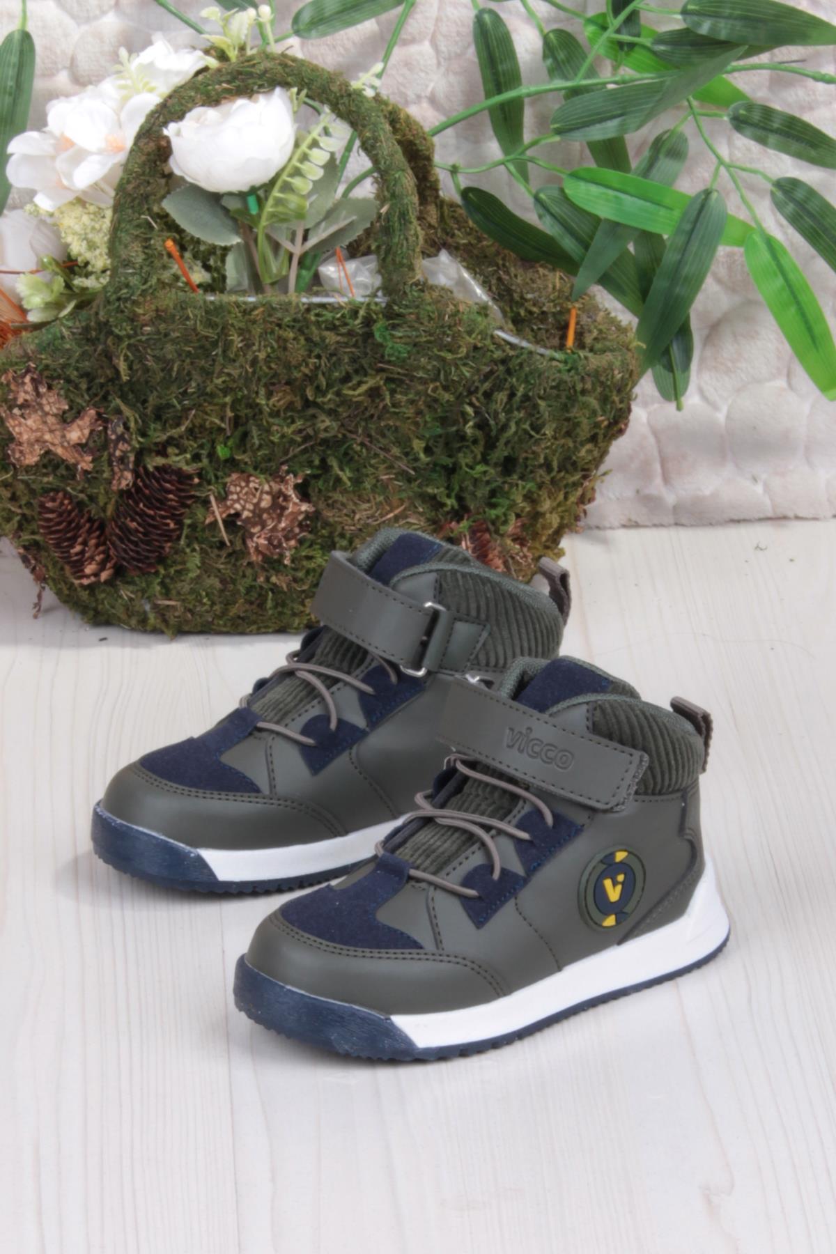 946.P24K.413 Hippi Haki Erkek Çocuk Bot - Görsel 4