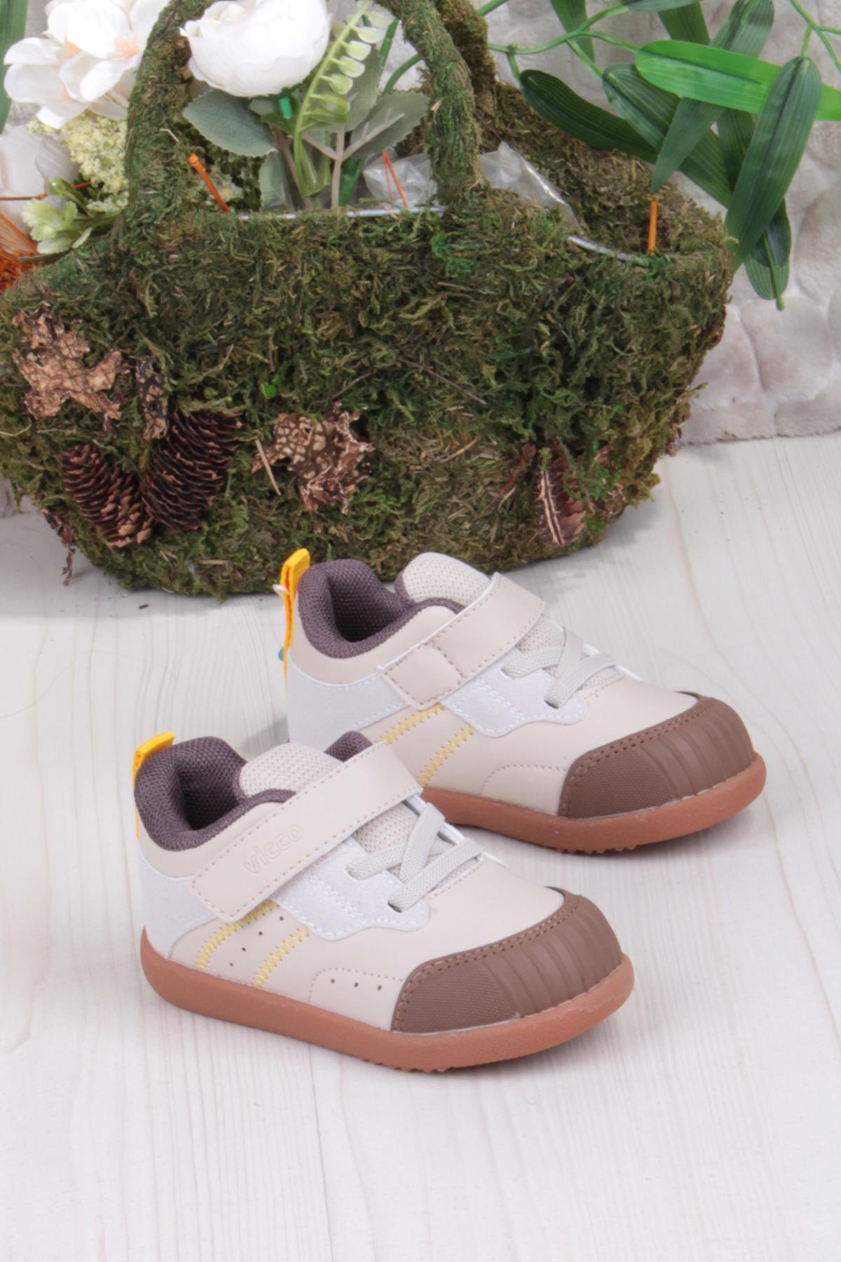 946.B25K.215 Ayden Bebe Bej Hafif Rahat Erkek Çocuk Bot - Görsel 2