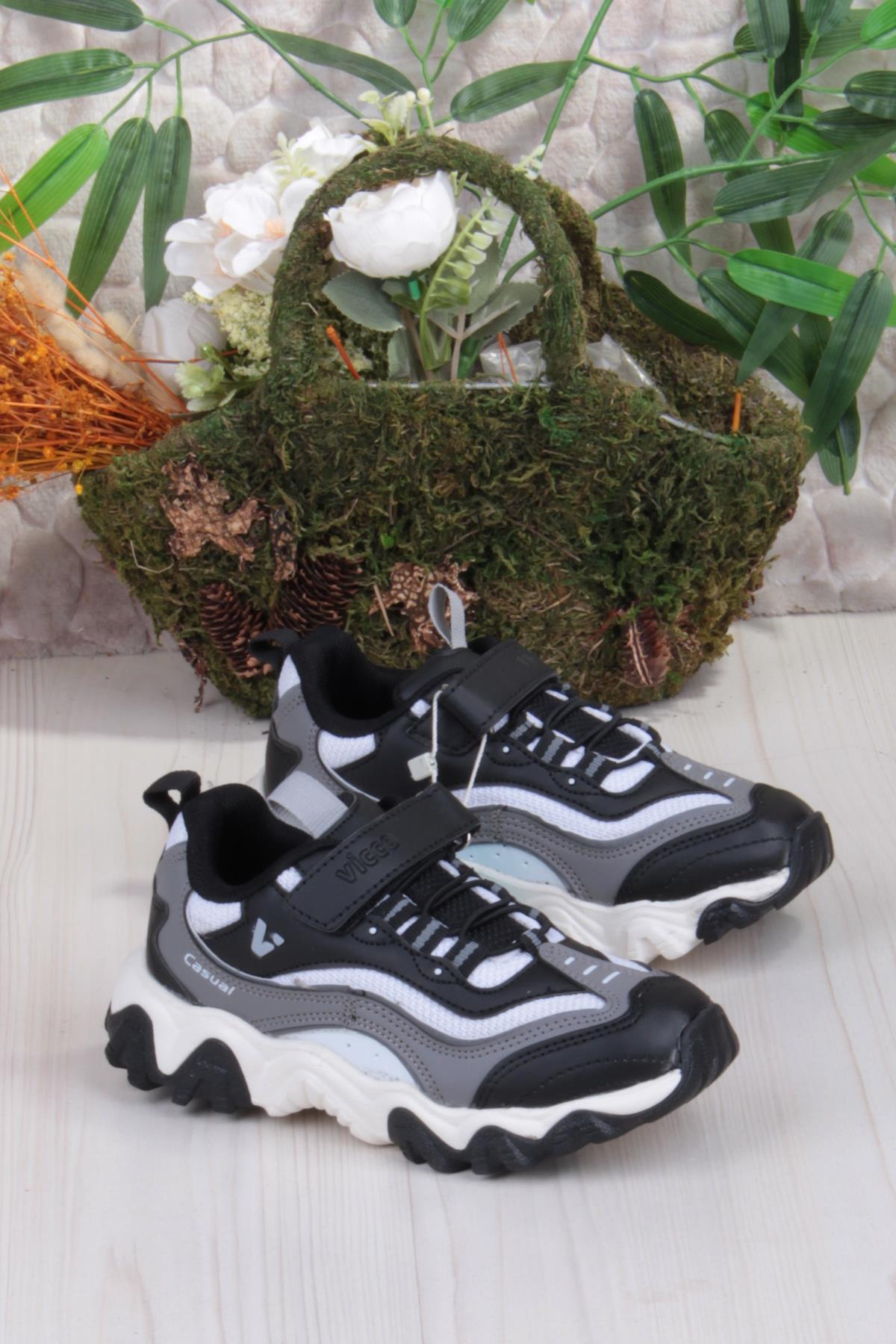 346.F25K.244 Pote Siyah Outdoor Erkek Çocuk Ayakkabı - Görsel 2