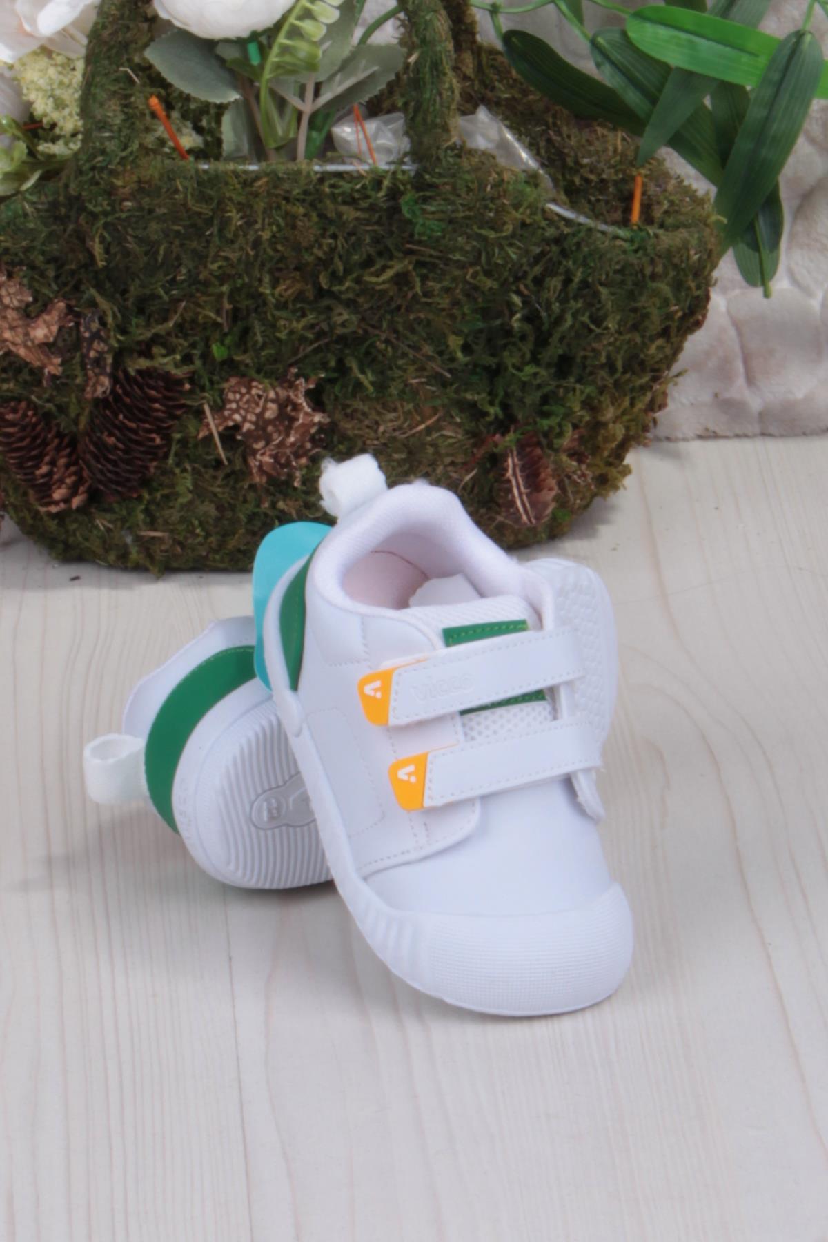 950.E25K.261 Forum Rahat Esnek Beyaz Yeşil İlk Adım Çocuk Ayakkabı - Görsel 5