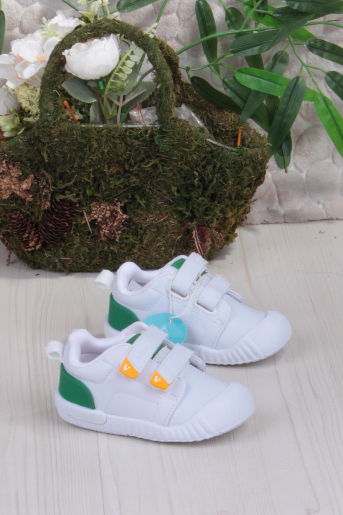 950.B25K.261 Forum Beyaz Yeşil Rahat Esnek Çocuk Ayakkabı - Görsel 2