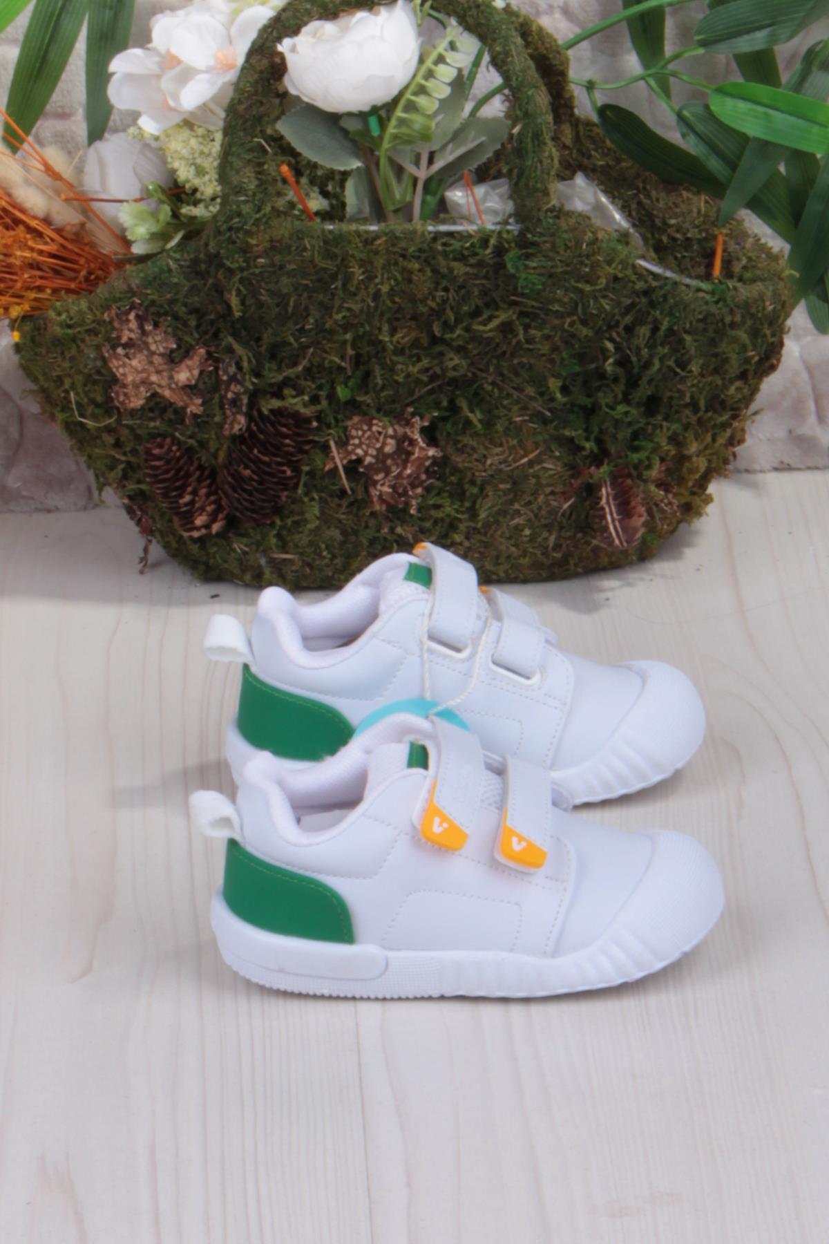 950.B25K.261 Forum Beyaz Yeşil Rahat Esnek Çocuk Ayakkabı - Görsel 3