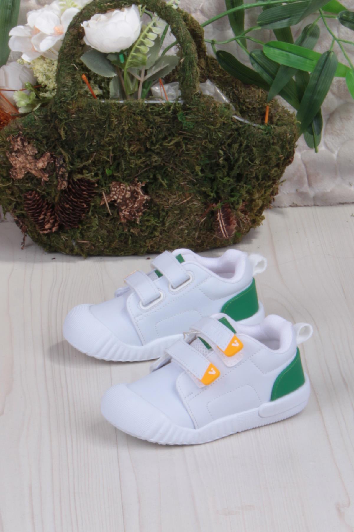 950.B25K.261 Forum Beyaz Yeşil Rahat Esnek Çocuk Ayakkabı - Görsel 4