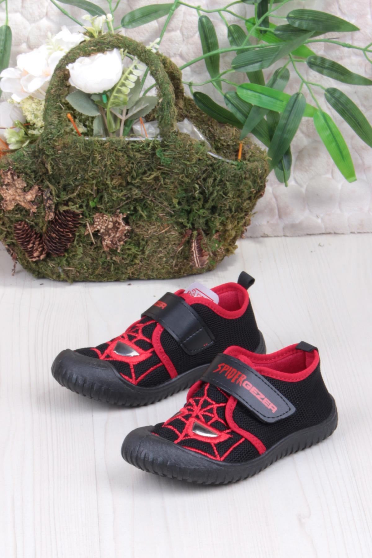 3450 Gz Spıder Anaokulu Kreş Ev Erkek Çocuk Keten Panduf Ayakkabı - Görsel 4