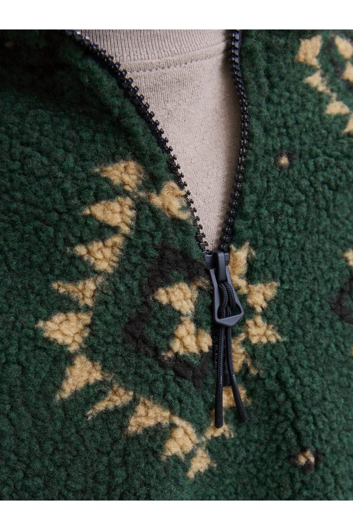 Jack Jones Joreddıe Teddy Half Zıp Hn T25 Erkek Yeşil Sweatshirt