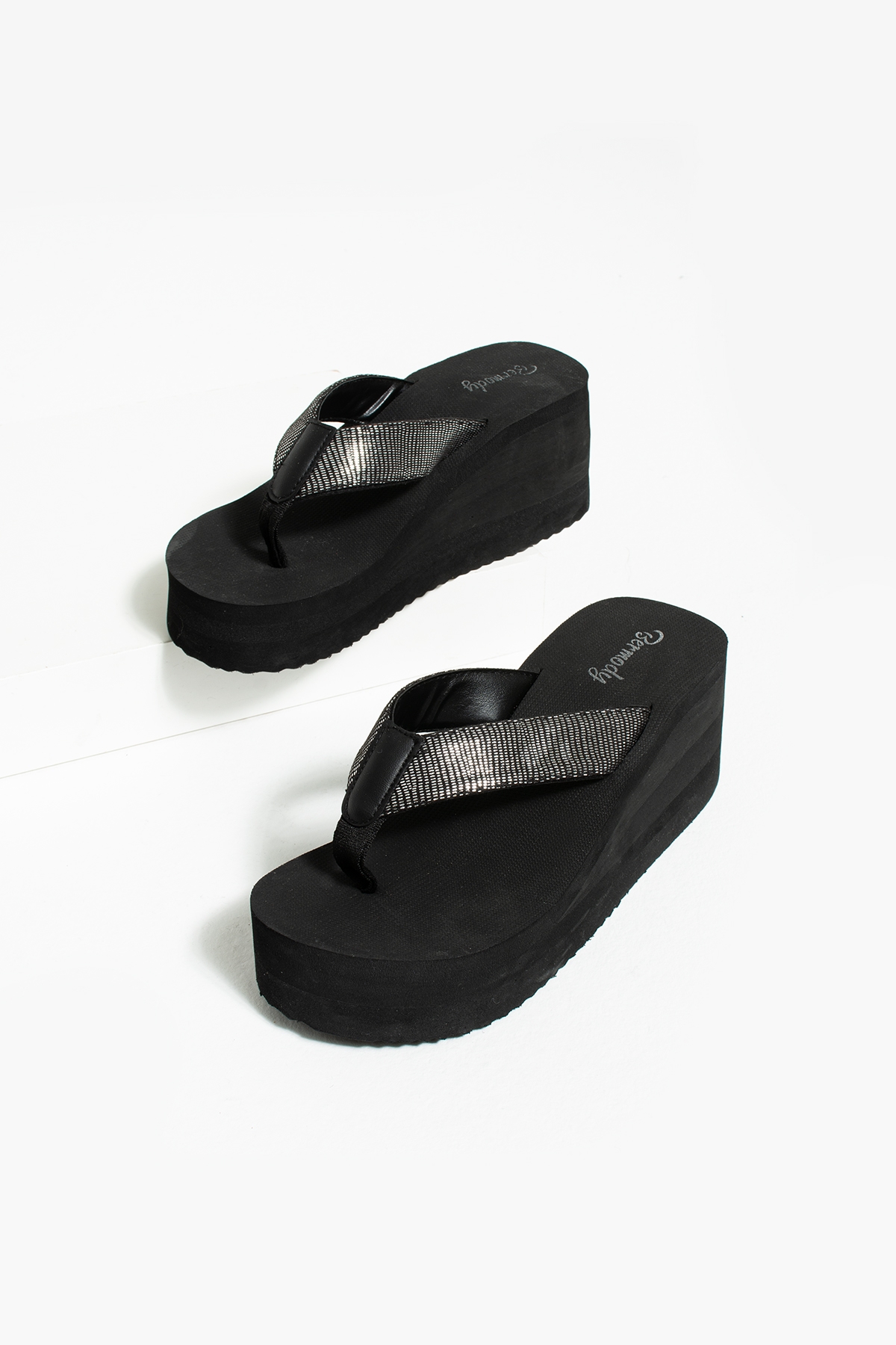 Robin Yüksek Platform Topuk Kadın Parmak Arası Plaj Terlik - Görsel 6