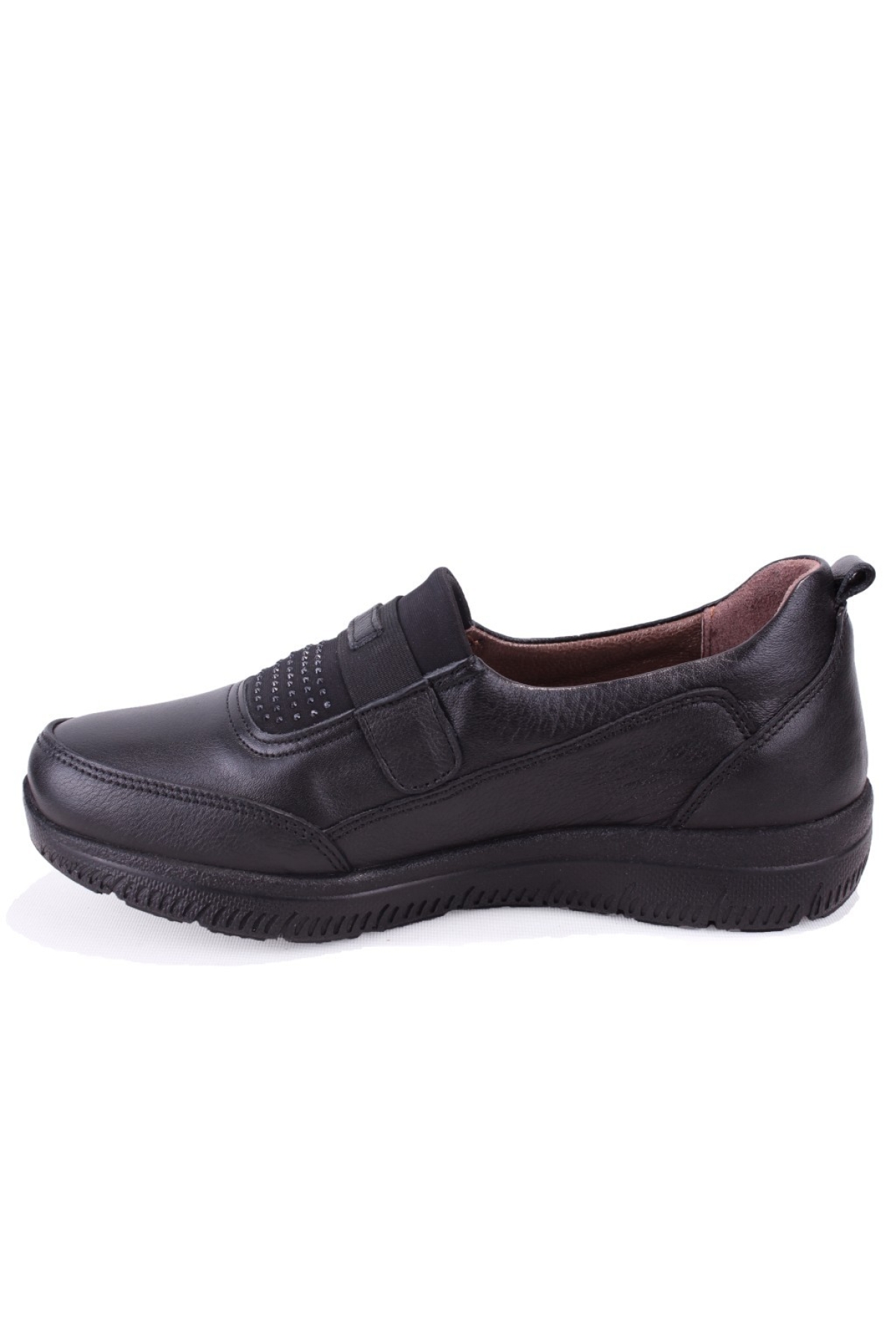 DZA07-122042648 Siyah Ortopedik Günlük Deri Kadın Ayakkabı - Görsel 4