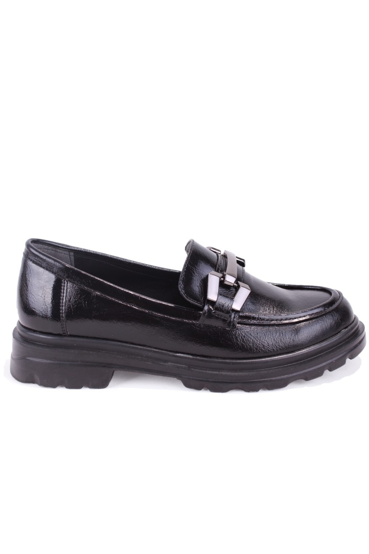 DZA07-90814 Siyah Rugan Günlük Loafer Kadın Ayakkabı - Görsel 3