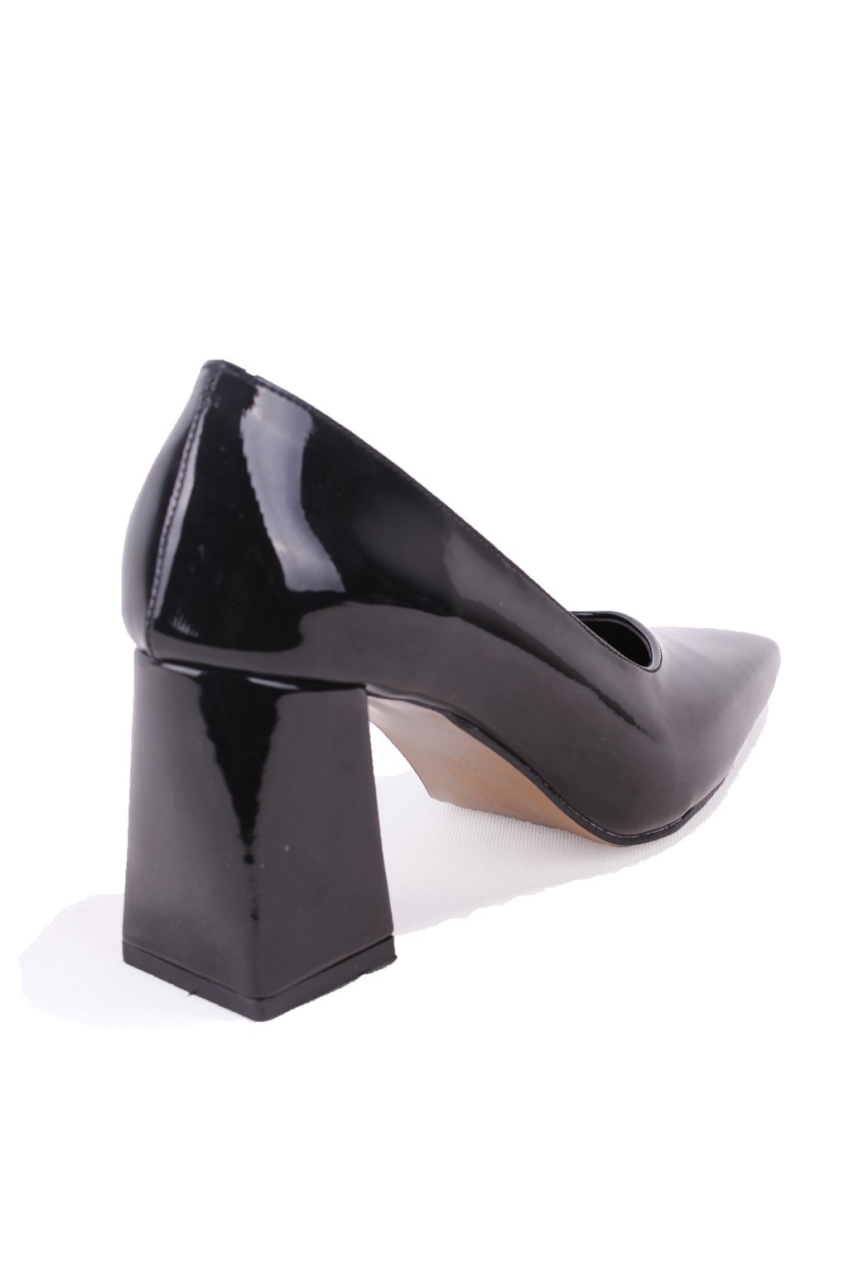 DZA07-129615 Siyah Rugan Stiletto Topuklu Kadın Ayakkabı - Görsel 5