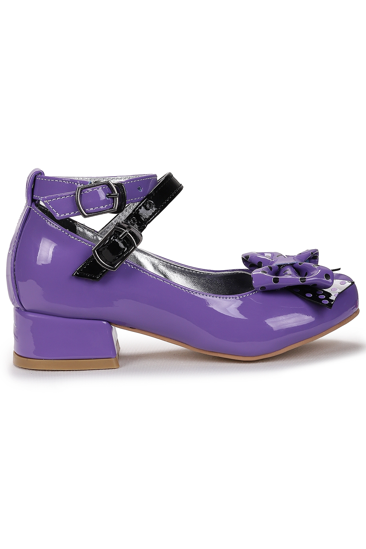 Star Fiyonklu Kız Çocuk Topuklu Abiye Ayakkabı Mor - Görsel 2