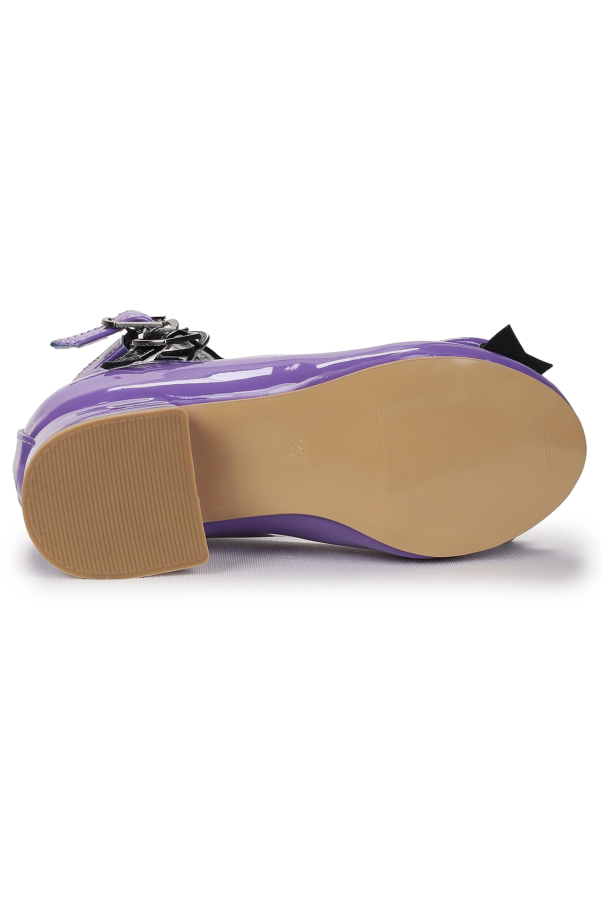 Star Fiyonklu Kız Çocuk Topuklu Abiye Ayakkabı Mor - Görsel 6