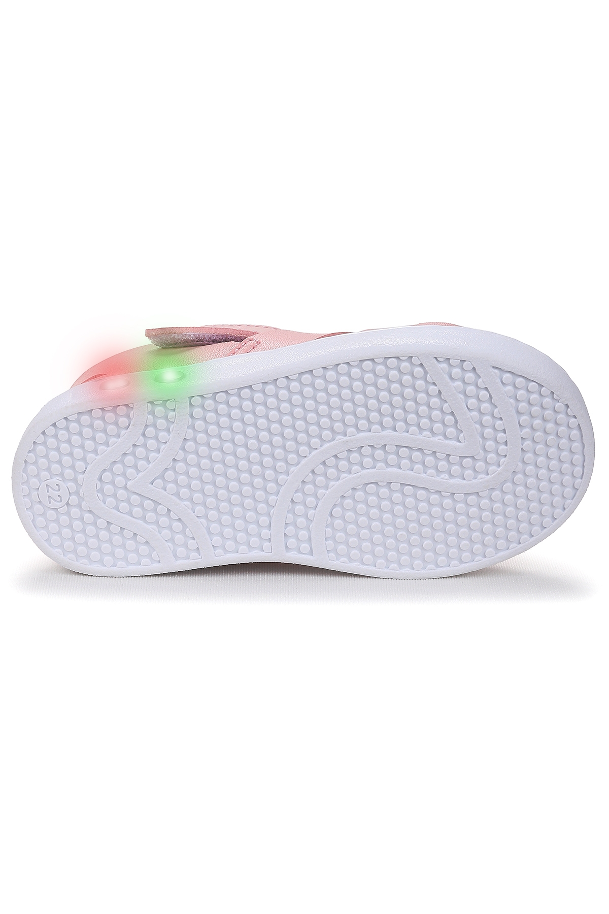 Limba Işıklı Cırtlı Kız Bebek Sandalet Pudra - Görsel 6