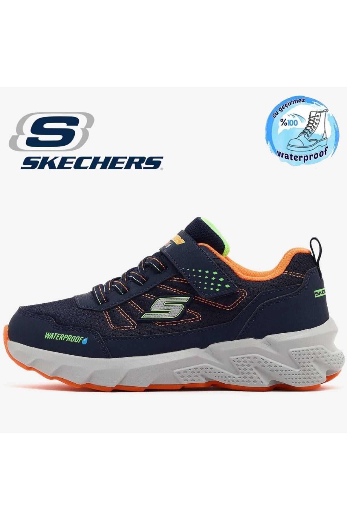 Elite Sport Tread 406334L-NVOR Waterproof Kauçuk Taban Ortopedik Çocuk Spor Ayakkabı - Görsel 4