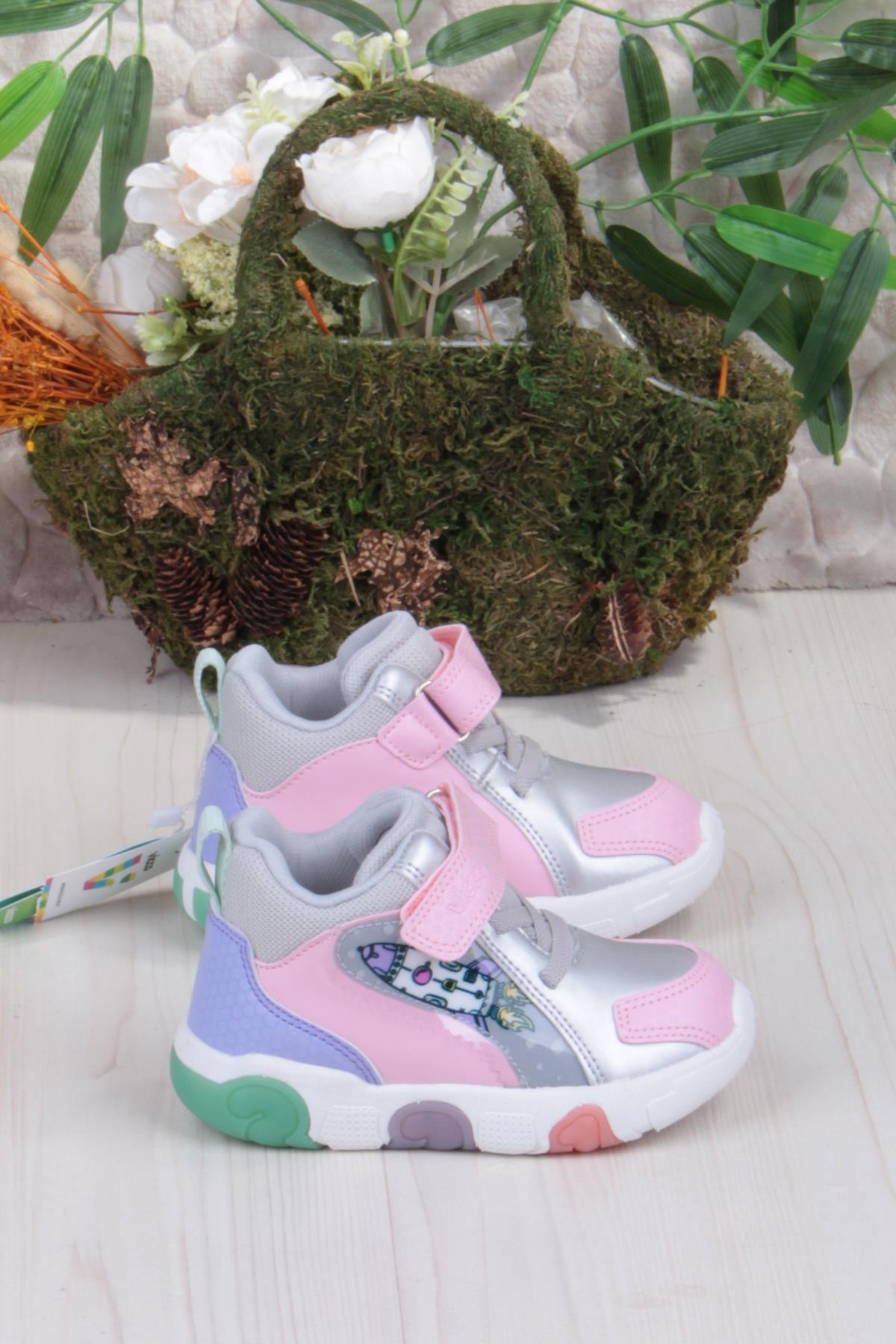 946.P25K.411 Rocky Pudra Işıklı Kız Çocuk Bot - Görsel 3