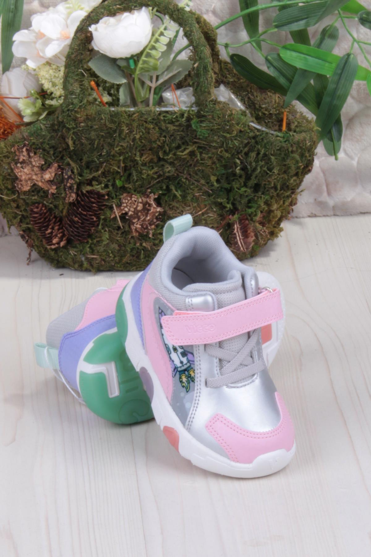 946.P25K.411 Rocky Pudra Işıklı Kız Çocuk Bot - Görsel 5