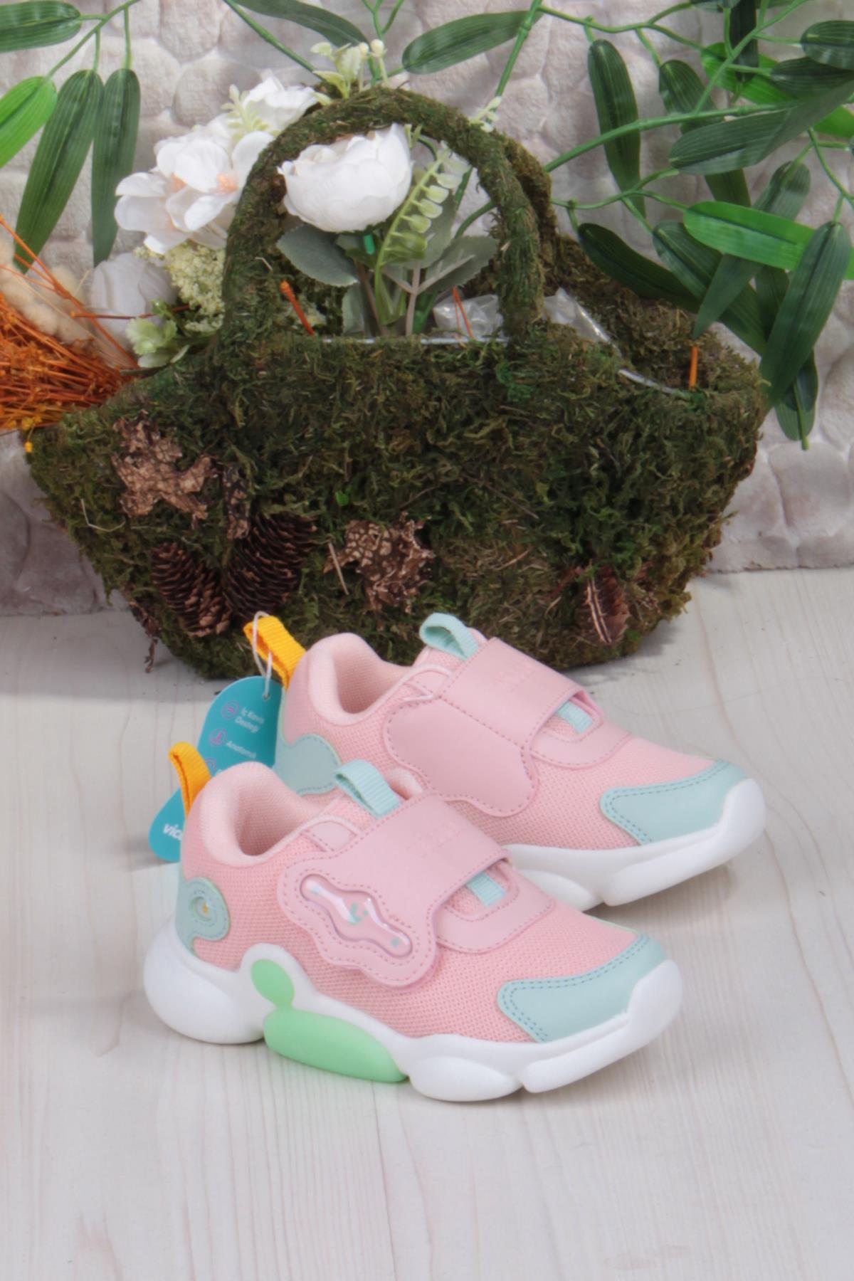 346.P24K.335 Gum Pudra Işıklı Kız Çocuk Ayakkabı - Görsel 2