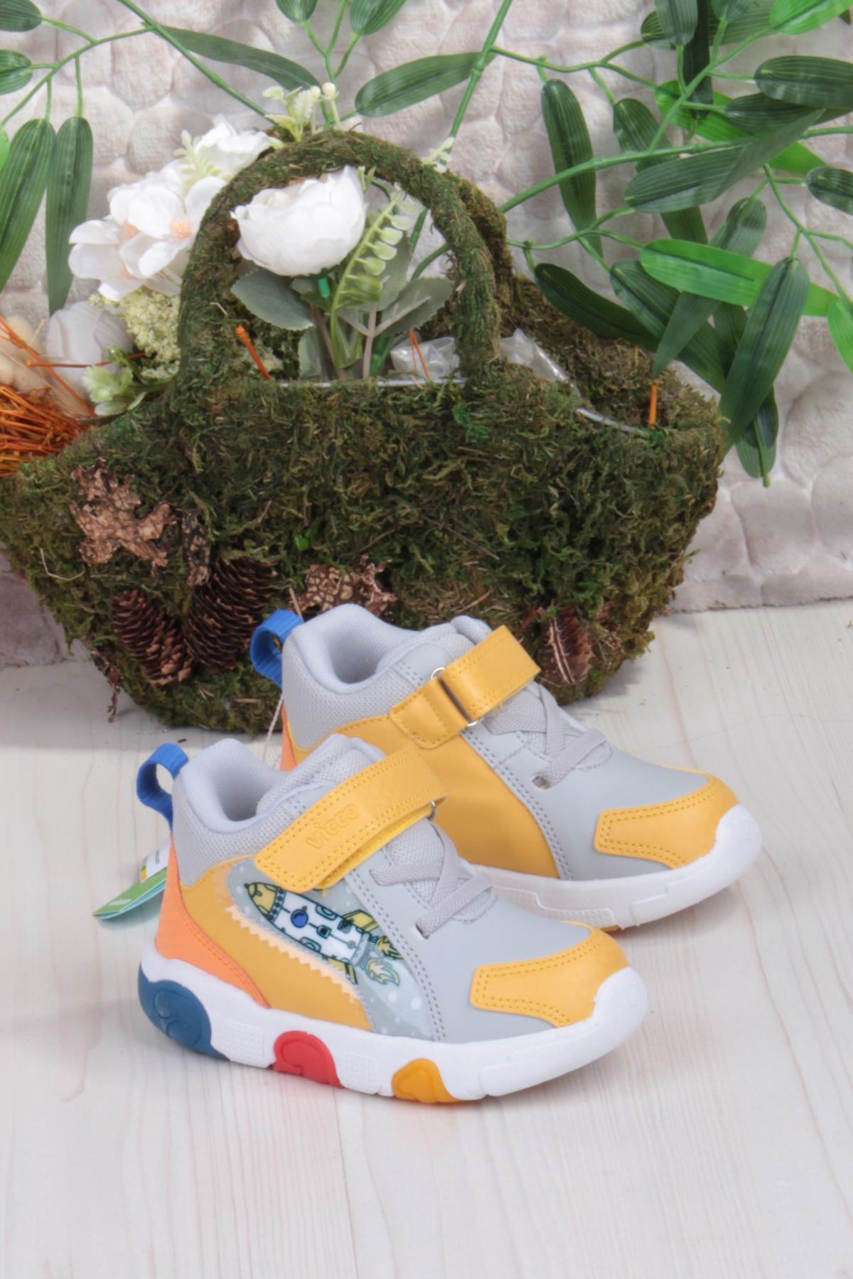 946.B25K.411 Rocky Gri Işıklı Erkek Çocuk Bot - Görsel 2