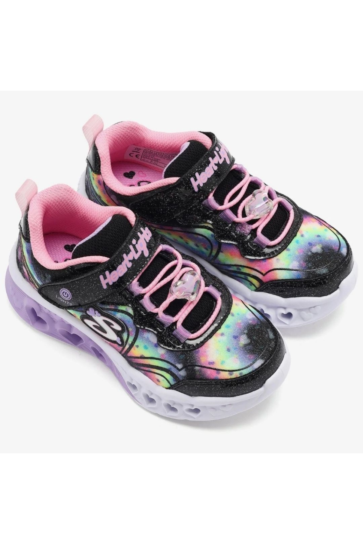 Flutter Heart Lights - Groovy Swirl 303253L Ortopedik Işıklı Çocuk Spor Ayakkabı - Görsel 5