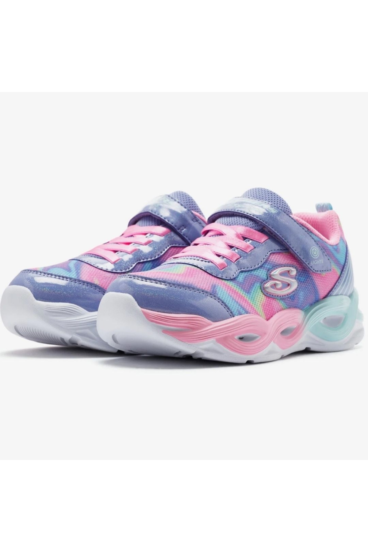 Twisty Glow - Sorbet Swirl 303716L Ortopedik Işıklı Çocuk Spor Ayakkabı - Görsel 2