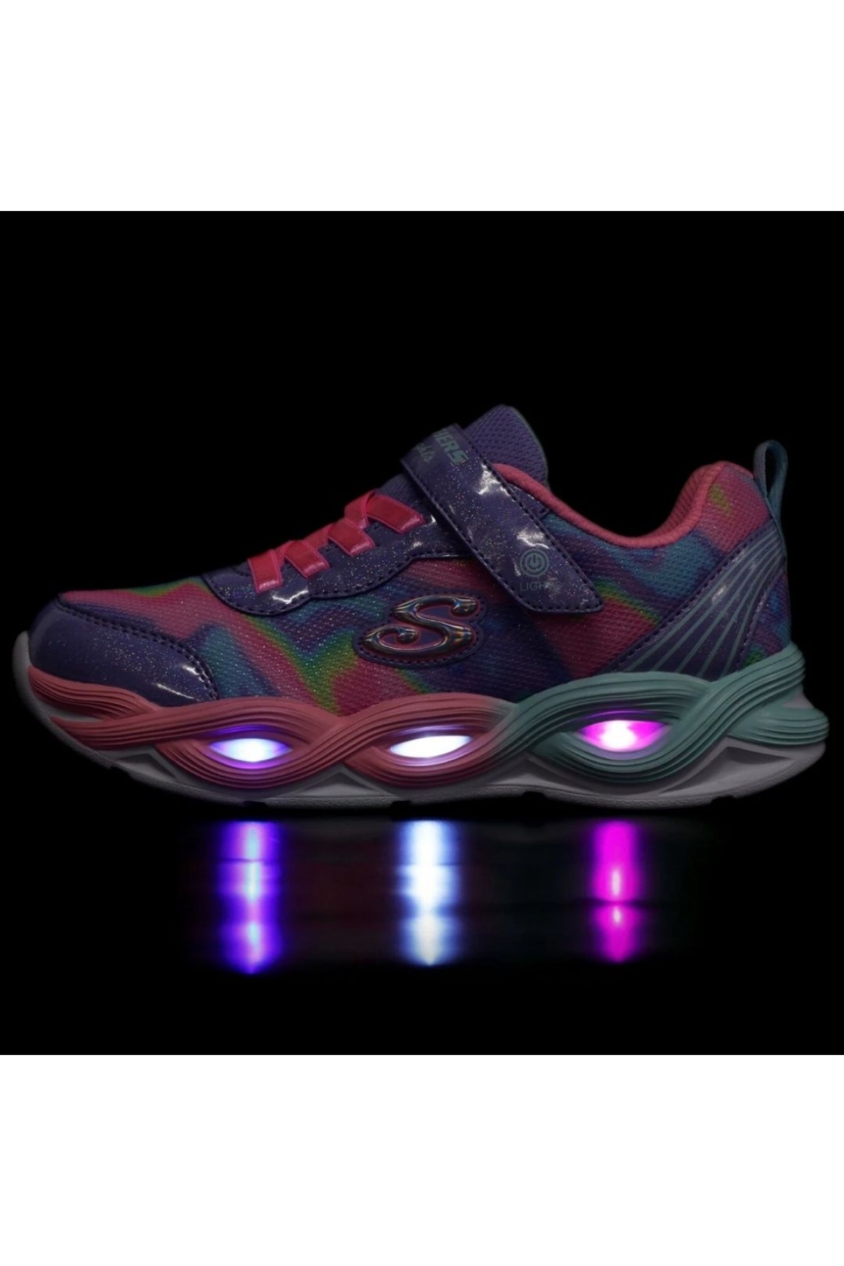 Twisty Glow - Sorbet Swirl 303716L Ortopedik Işıklı Çocuk Spor Ayakkabı - Görsel 3