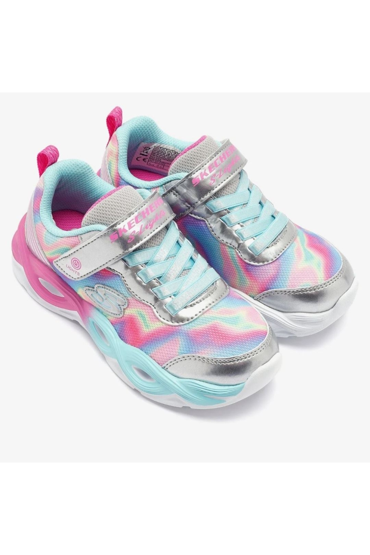 Twisty Glow - Sorbet Swirl 303716L Ortopedik Işıklı Çocuk Spor Ayakkabı - Görsel 6