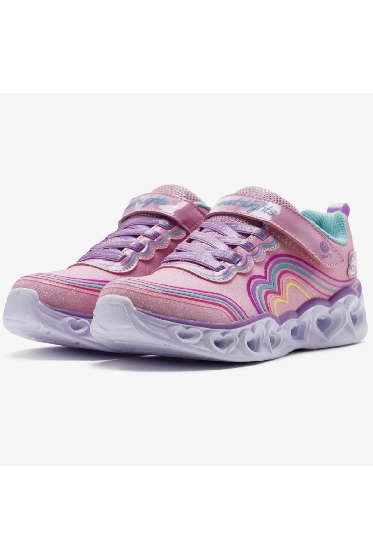 S-lights Heart Lights Retro Hearts 302689L Işıklı Ortopedik Çocuk Spor Ayakkabı - Görsel 2