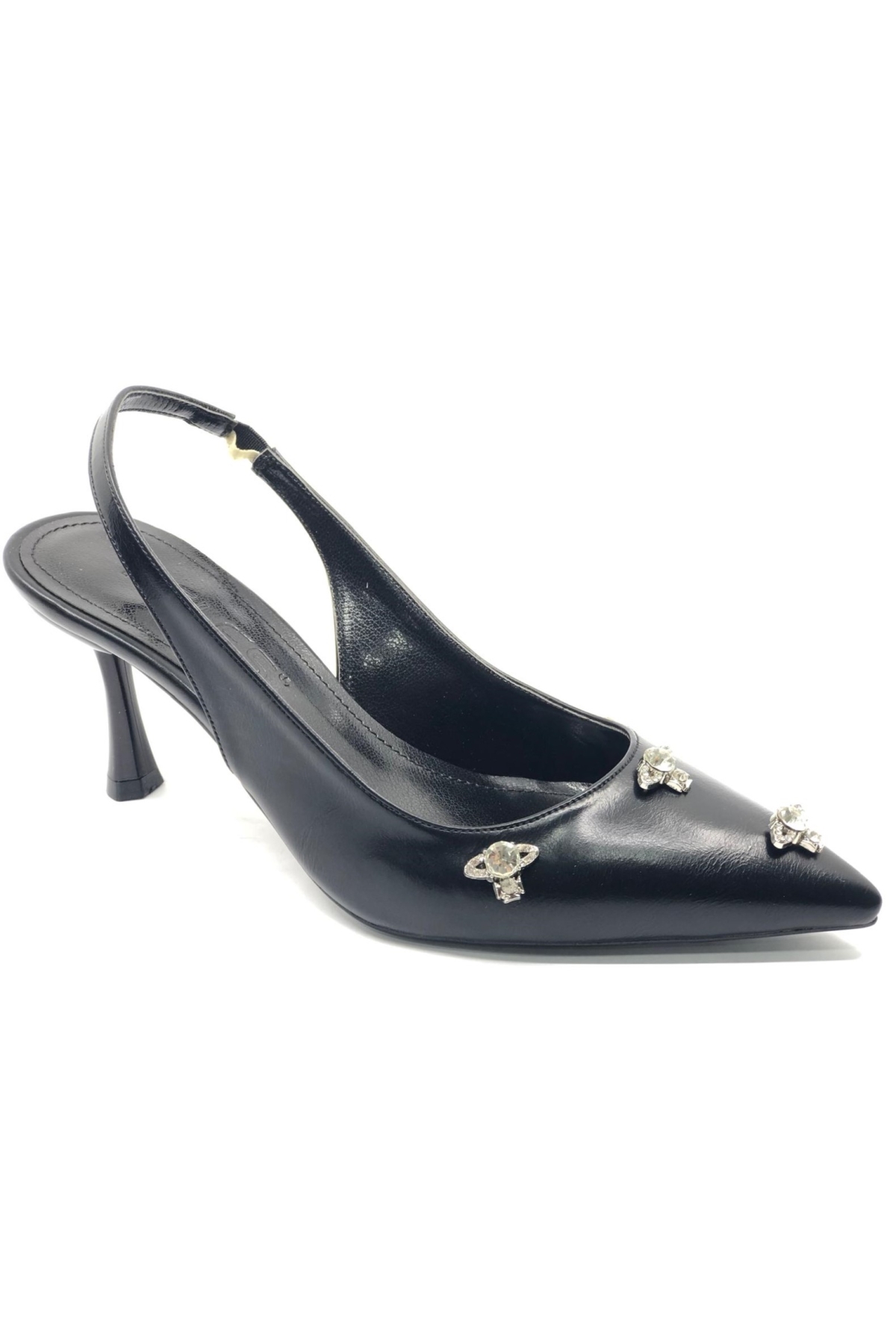 Arkası Açık Taş Detaylı Stiletto Kadın Ayakkabı - Görsel 2