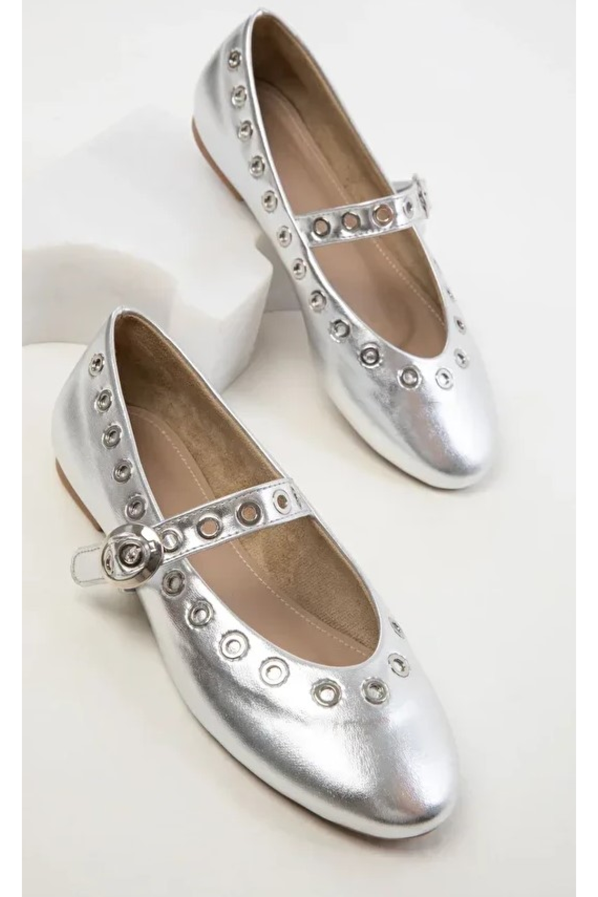 Zımba Detaylı Kadın Babet Ayakkabı - Görsel 6