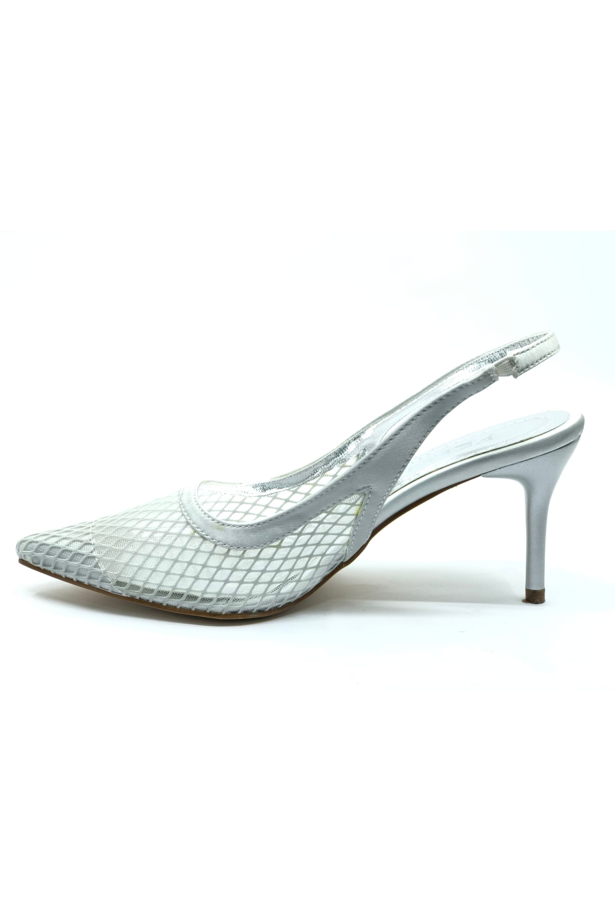 İnce Topuklu Fileli Kadın Ayakkabı - Görsel 4