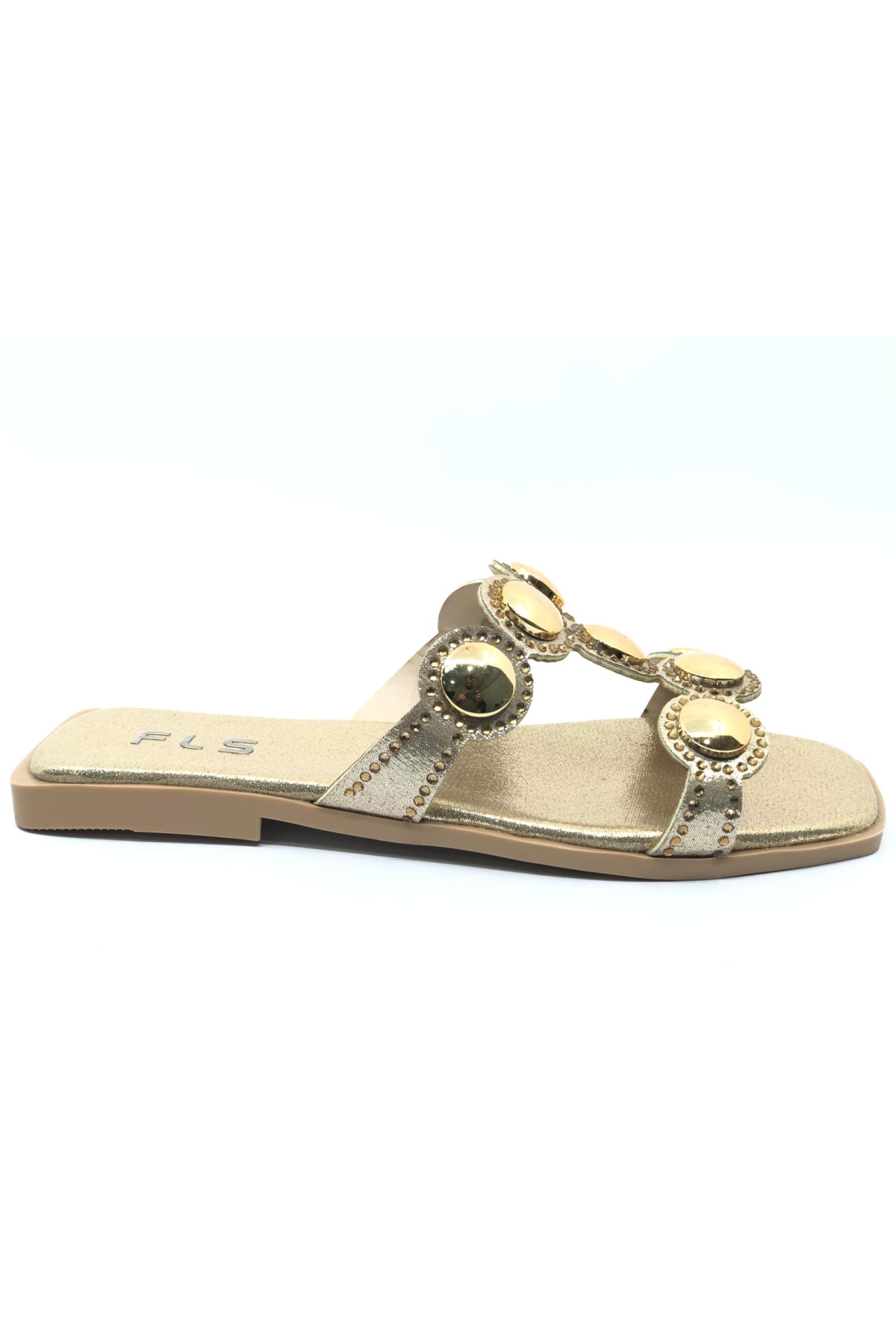 İnce Taban Taş Detaylı Kadın Terlik - Görsel 3