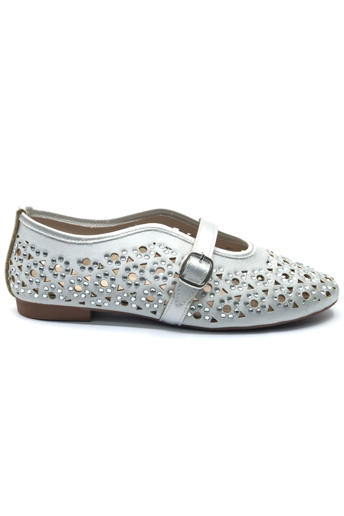 Delik Taş Detaylı Kadın Babet Ayakkabı - Görsel 2