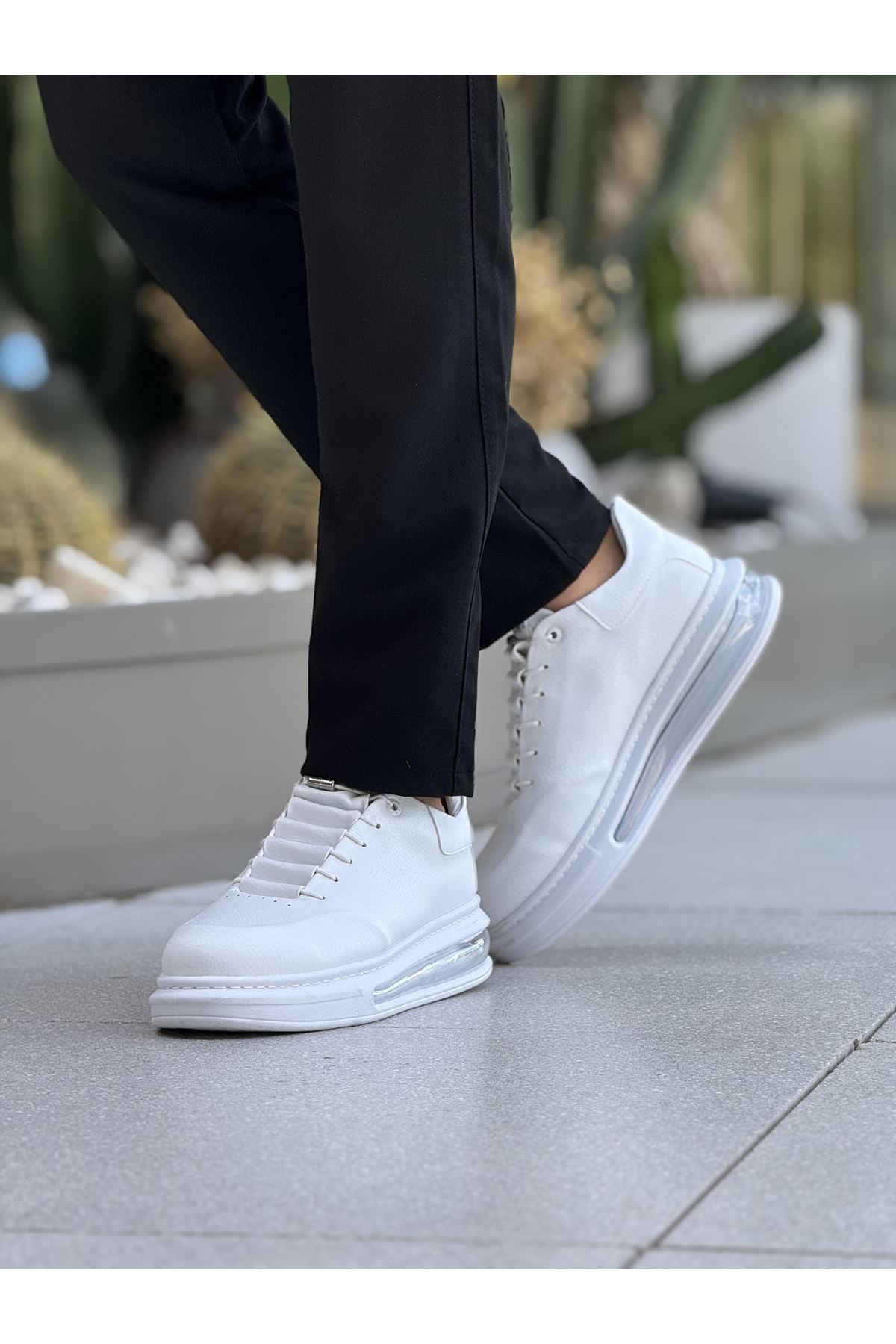 Bağcıklı Erkek Casual Ayakkabı Beyaz - Görsel 3