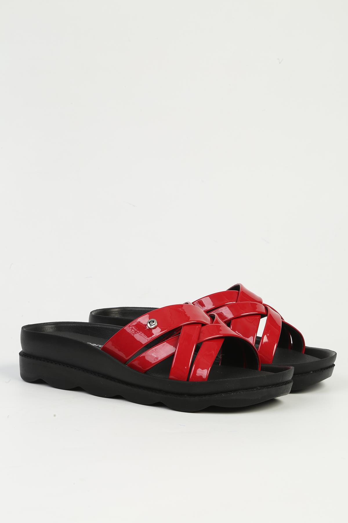 Kırmızı Rugan Kadın Terlik PC-7485 - Görsel 3