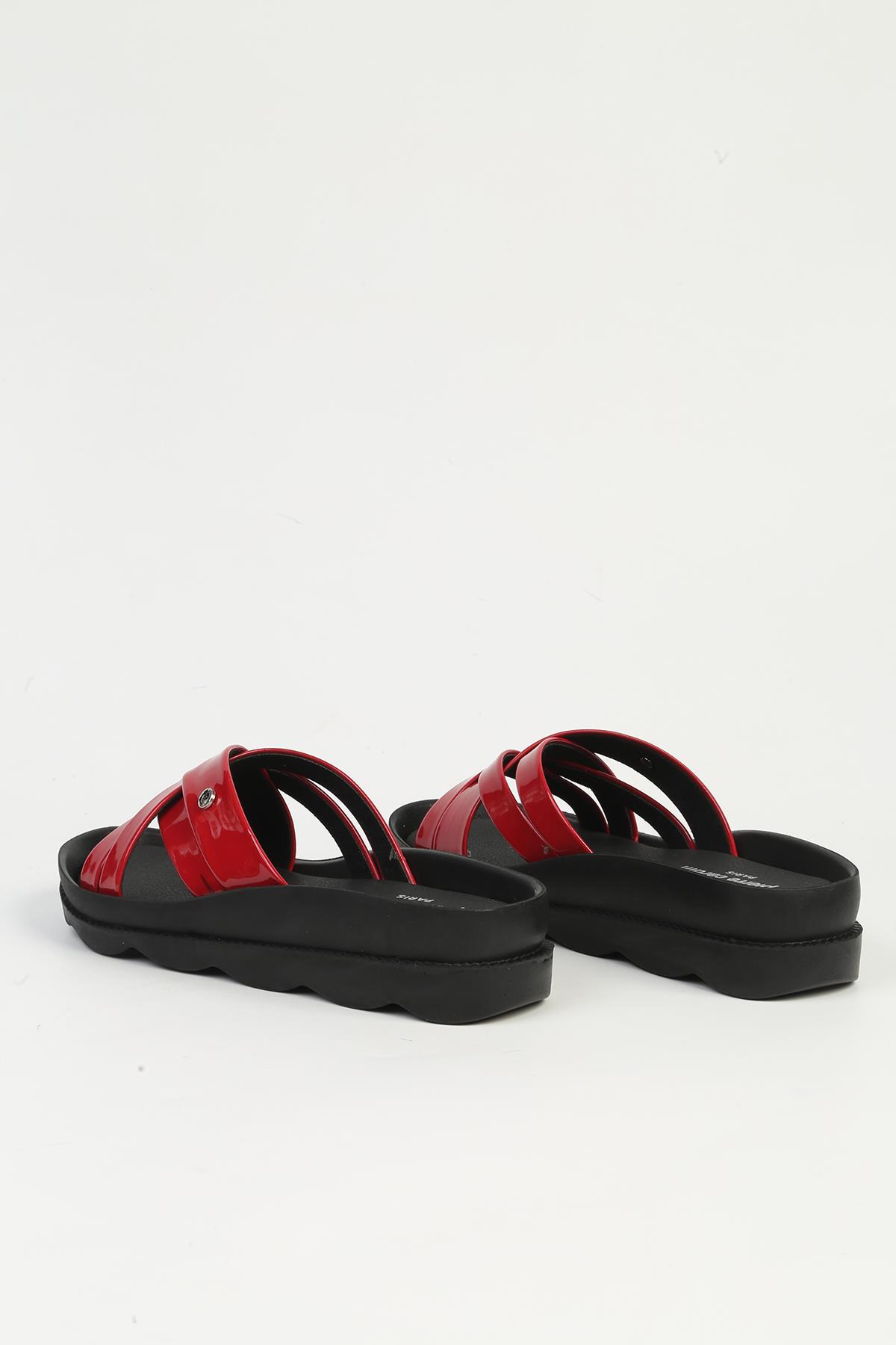 Kırmızı Rugan Kadın Terlik PC-7485 - Görsel 4