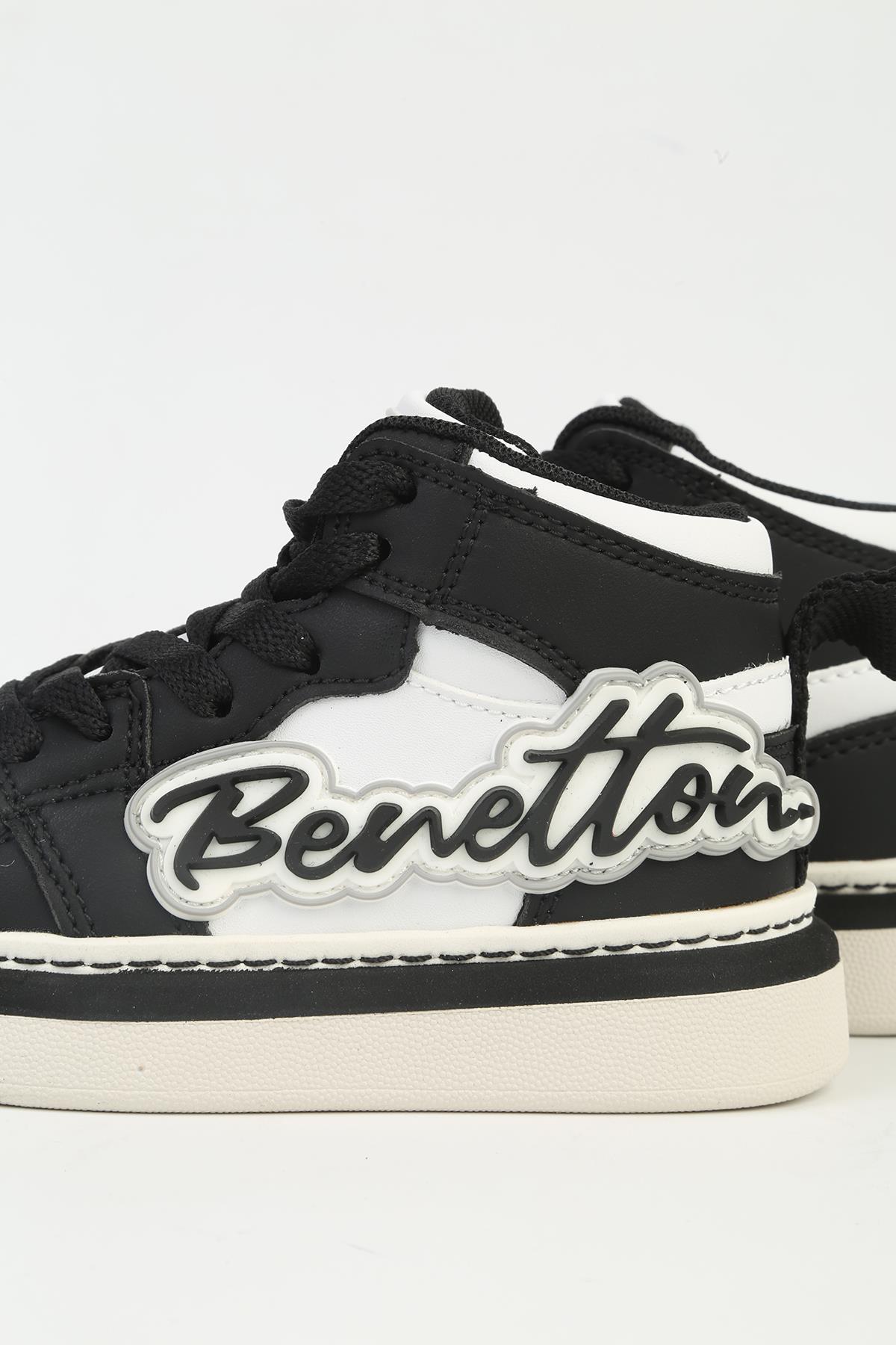 ® Siyah Beyaz Çocuk Spor Ayakkabı İTHAL BNI-11091 - Görsel 3