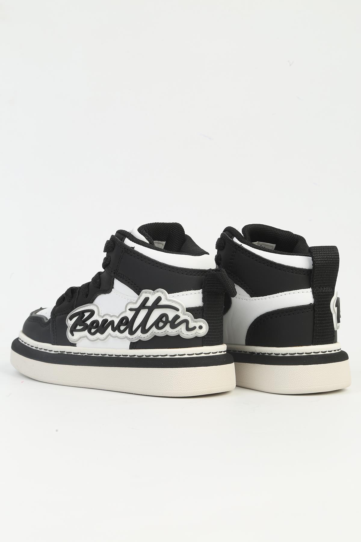 ® Siyah Beyaz Çocuk Spor Ayakkabı İTHAL BNI-11091 - Görsel 5