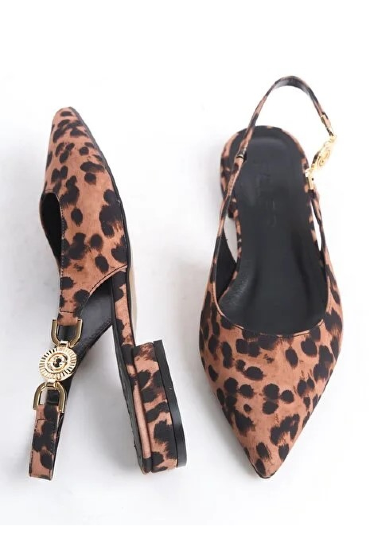 Yan Toka Detaylı Arkası Açık Kadın Babet Ayakkabı - Görsel 6