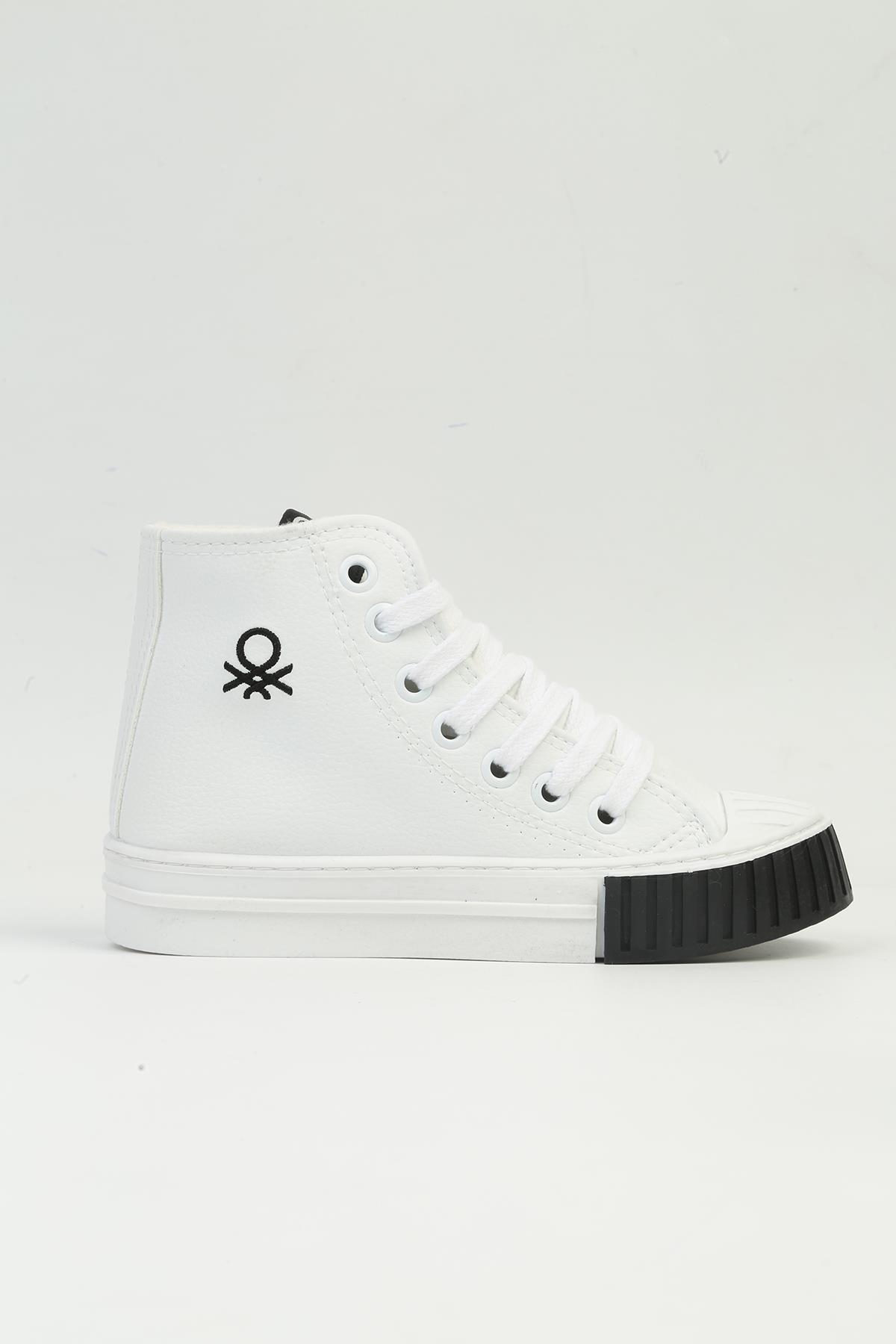 ®| BN-90560 - 3114 Beyaz Siyah - Çocuk Spor Ayakakbı - Görsel 2