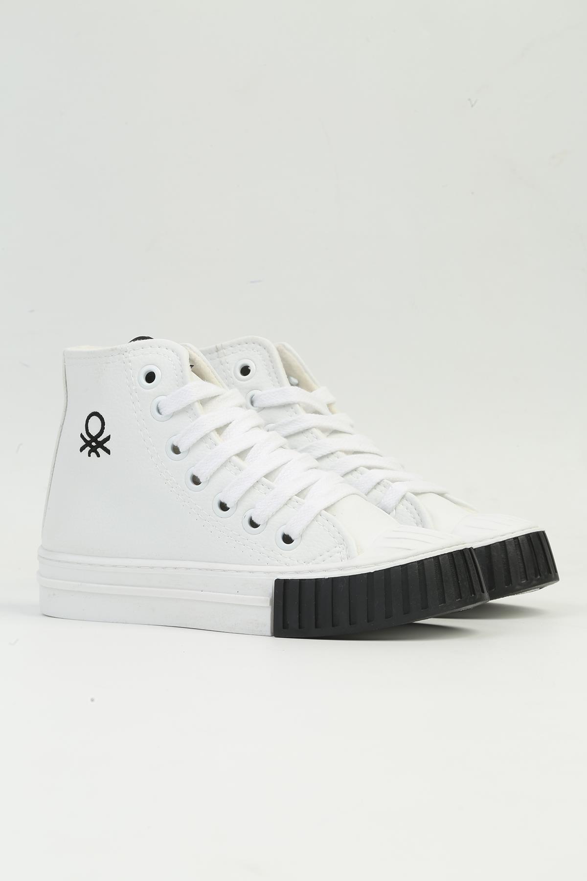 ®| BN-90560 - 3114 Beyaz Siyah - Çocuk Spor Ayakakbı - Görsel 3