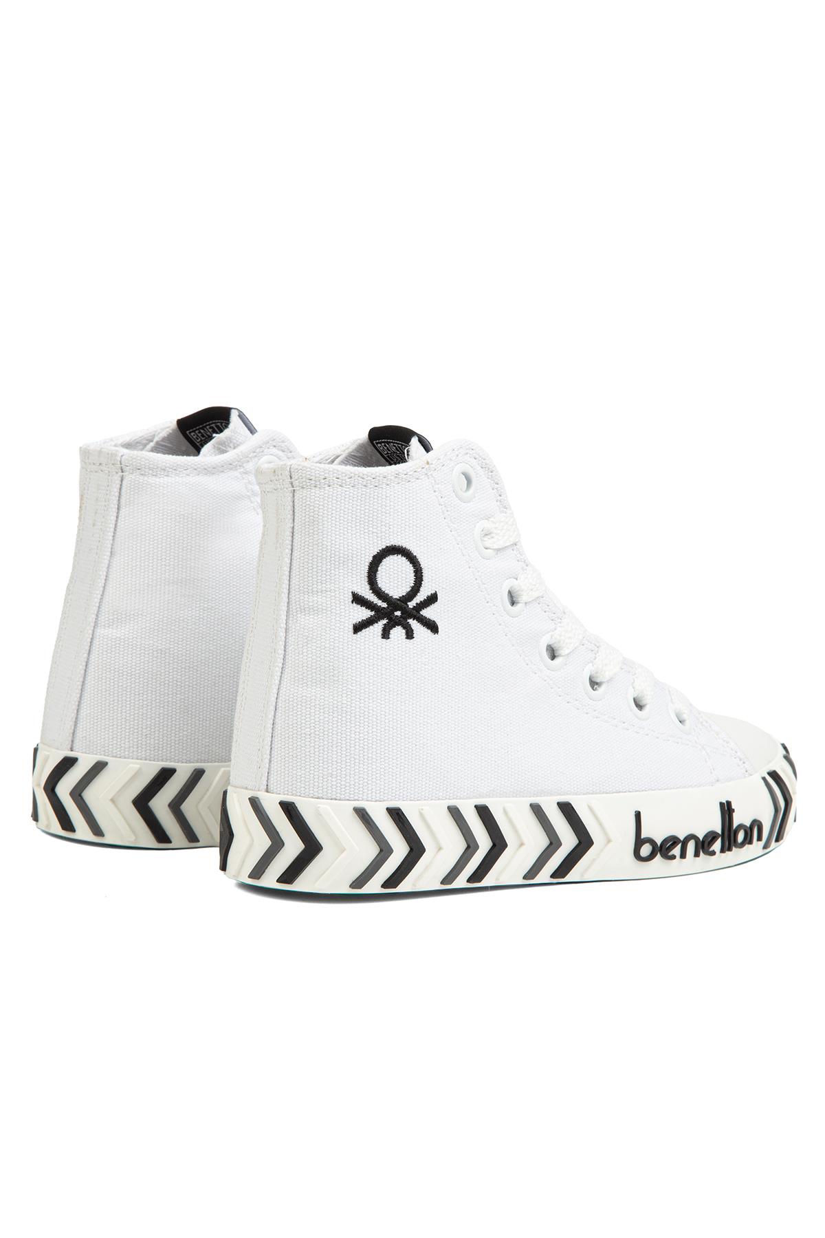 ® | BN-90636-Beyaz Siyah - Çocuk Spor Ayakkabı - Görsel 4